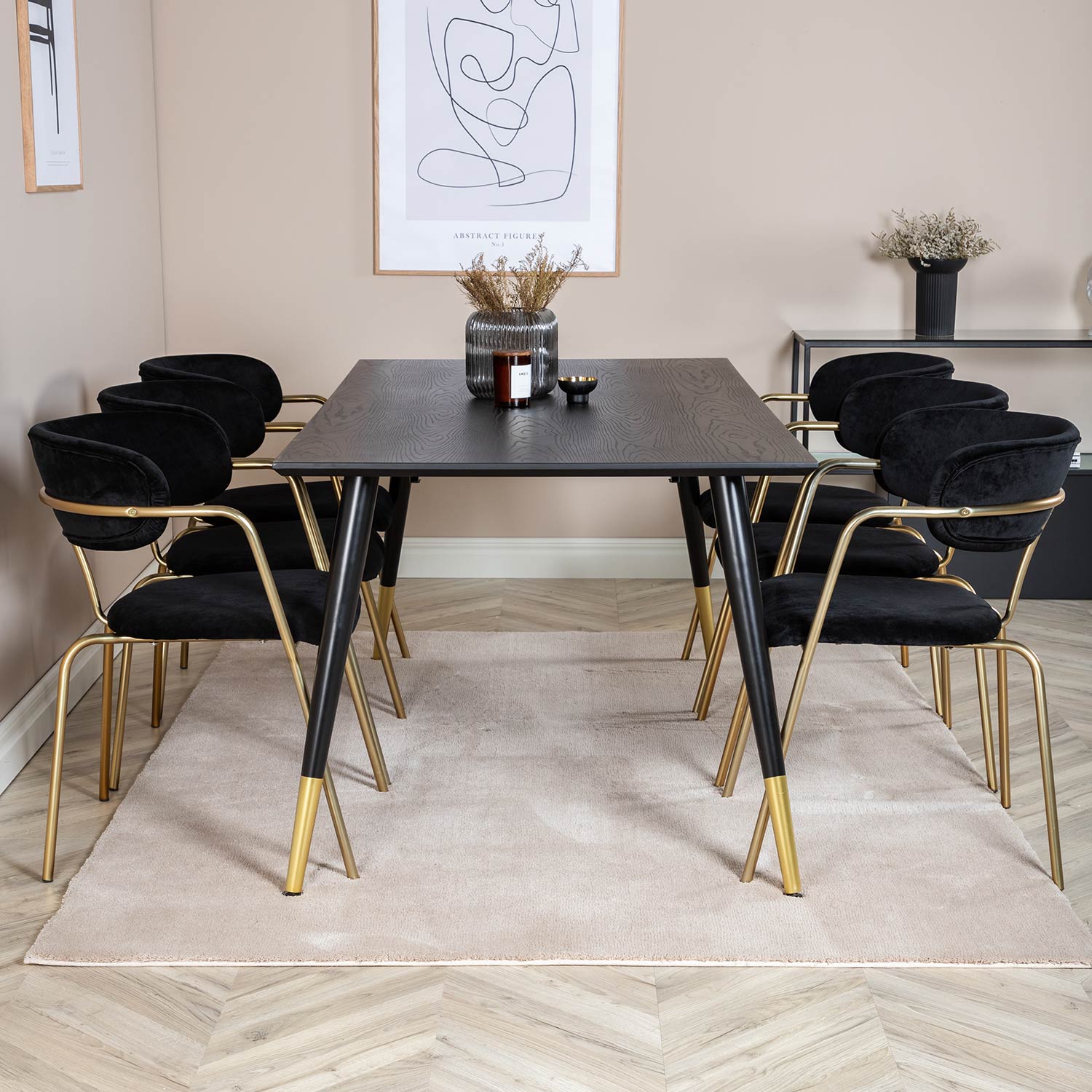 Spisegruppe Venture Home Dipp med 6 Arrow Stoler