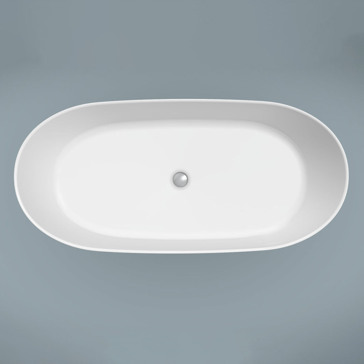 Badekar Bathlife Vila Støpemarmor 1600 Hvit