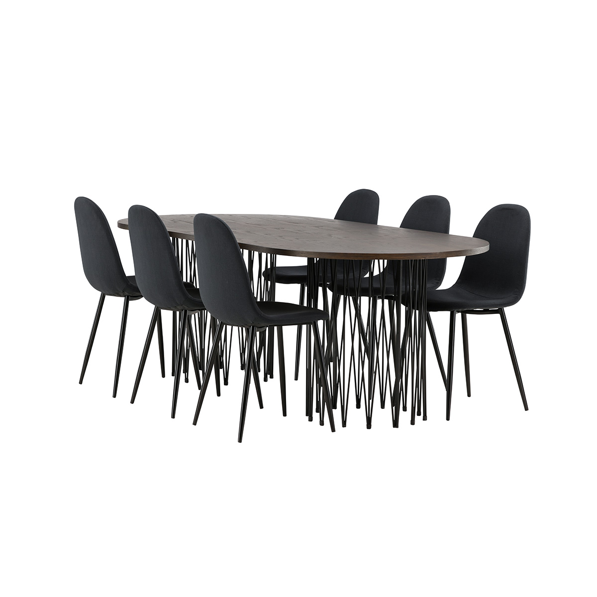 Spisegruppe furniture/fashion Stone med 6 Polar Stoler