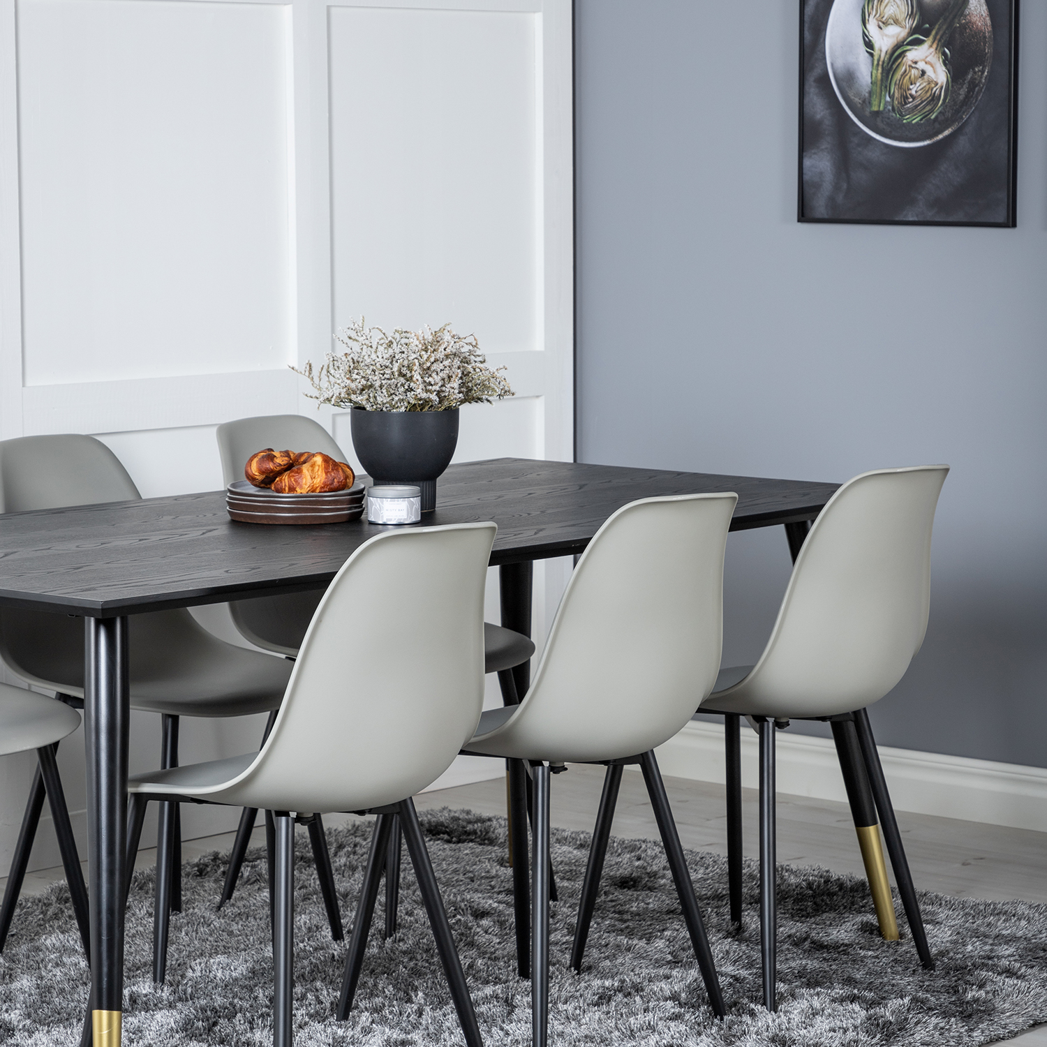 Spisegruppe Venture Home Dipp med 6 Polar Plast Stoler