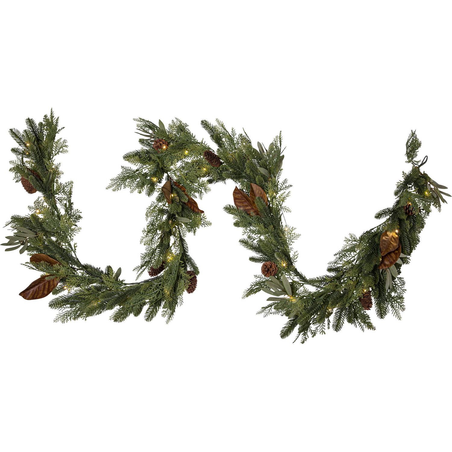 Girlander Star Trading Mixi Julepynt Grangirlander 280 cm med LED