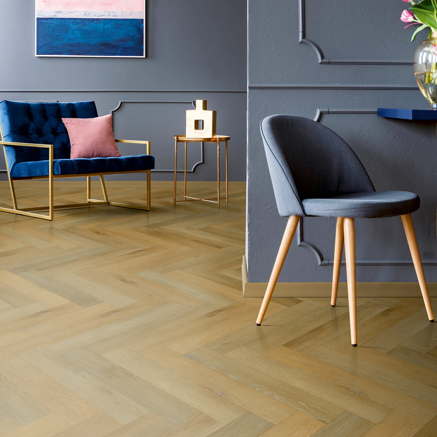 Vinylgulv Aspecta Contours Multilayer 0,55 Iconic Oak Albano Herringbone