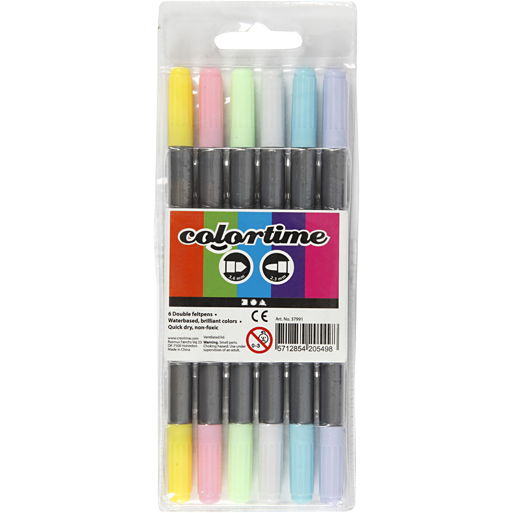 Dobbeltusj Creativ Company Colortime Strek 2,3+36 mm 1 Pk