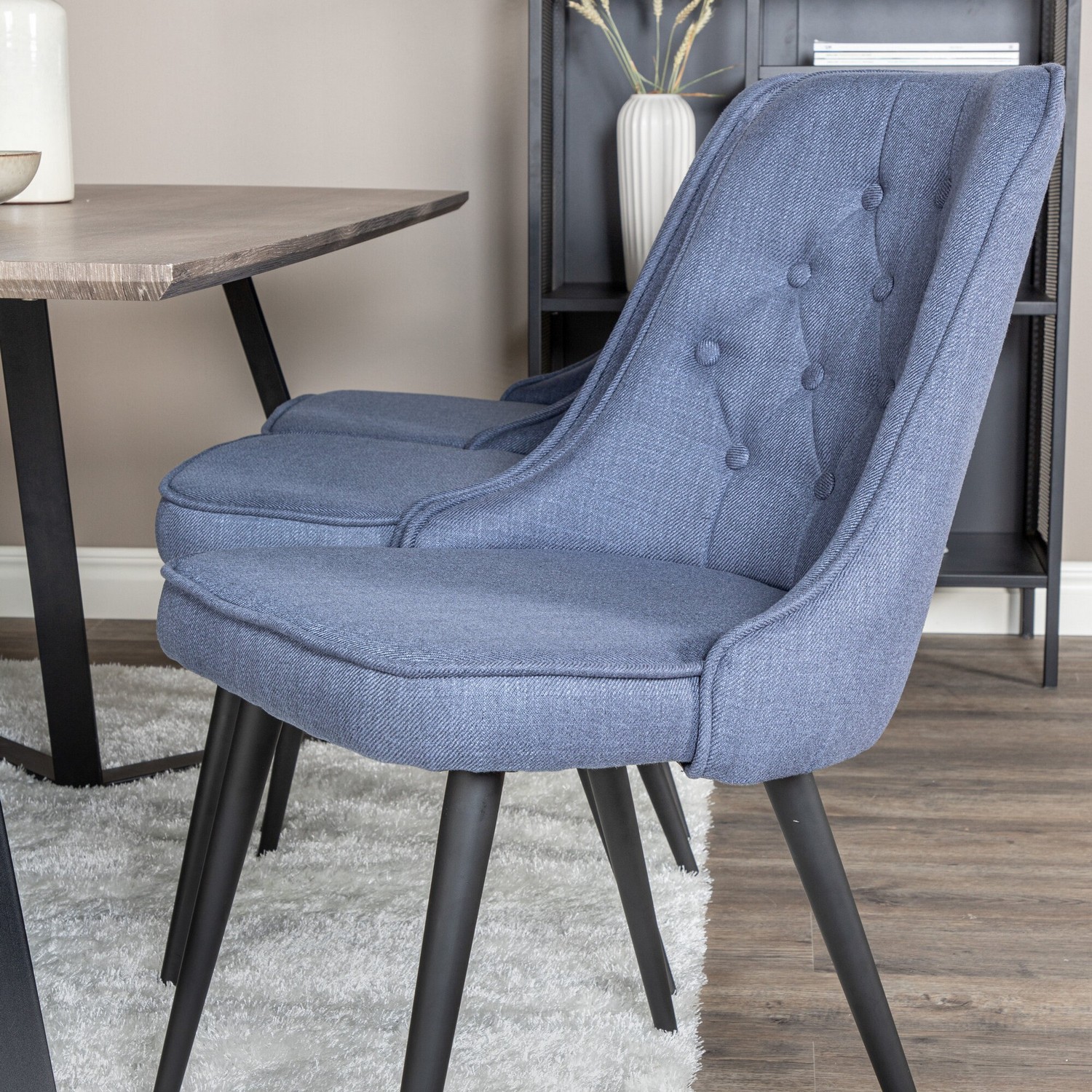 Spisegruppe Venture Home Madde med 6 Vera Stoler Polyester