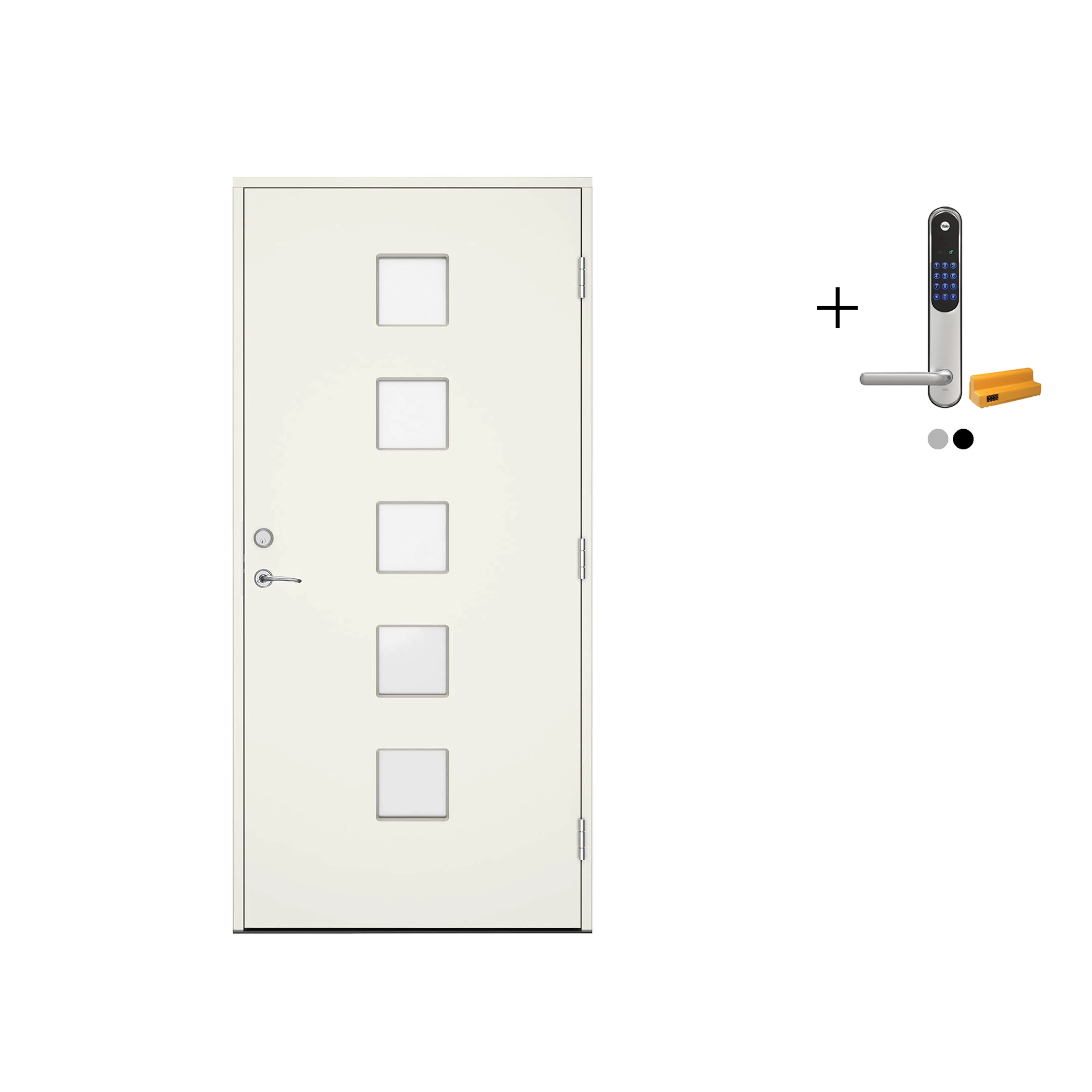 Ytterdør Swedoor Advance-Line Statement Core med Yale Doorman Classic Home