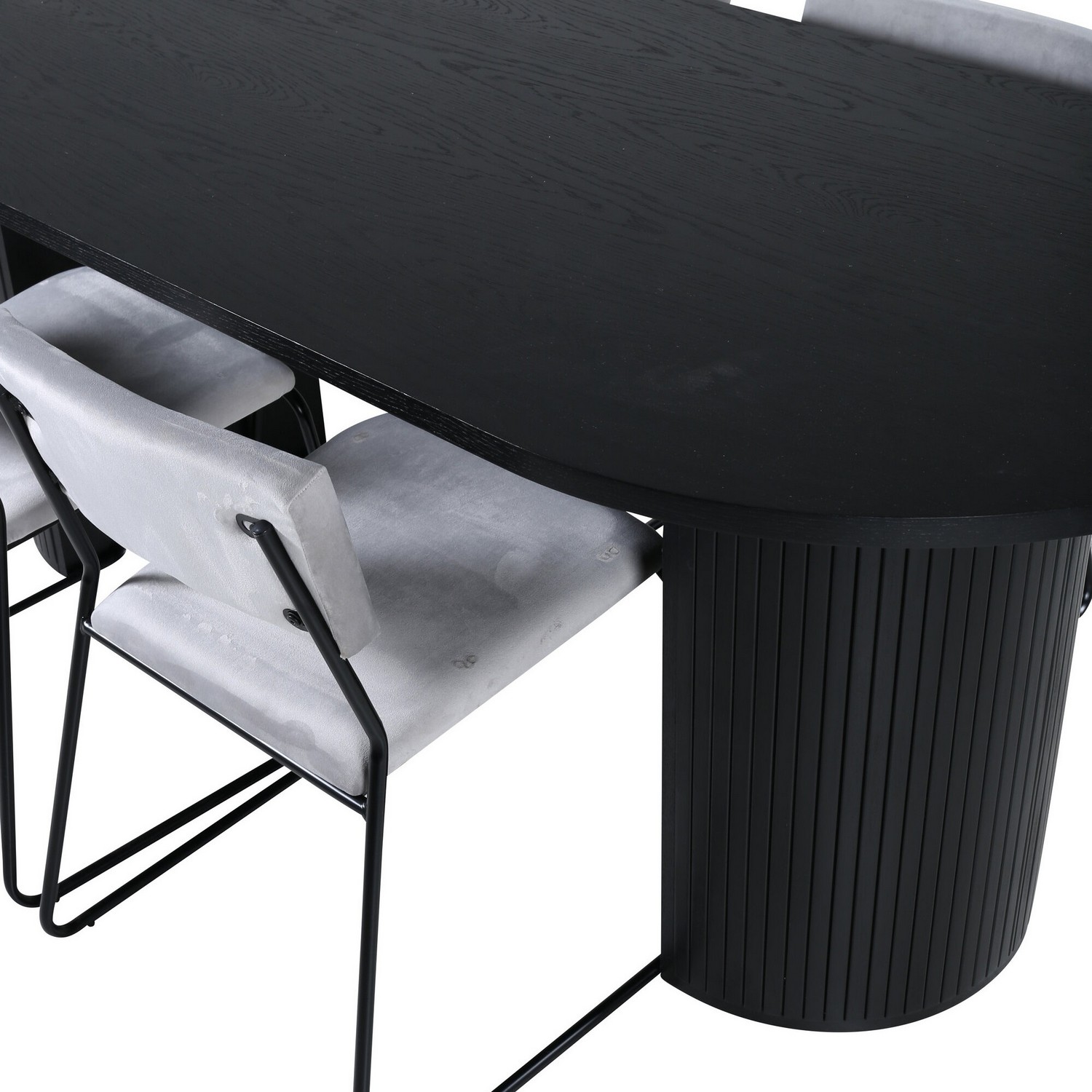 Spisegruppe Venture Home Bianca Sort med 4 Kungshamn Stoler