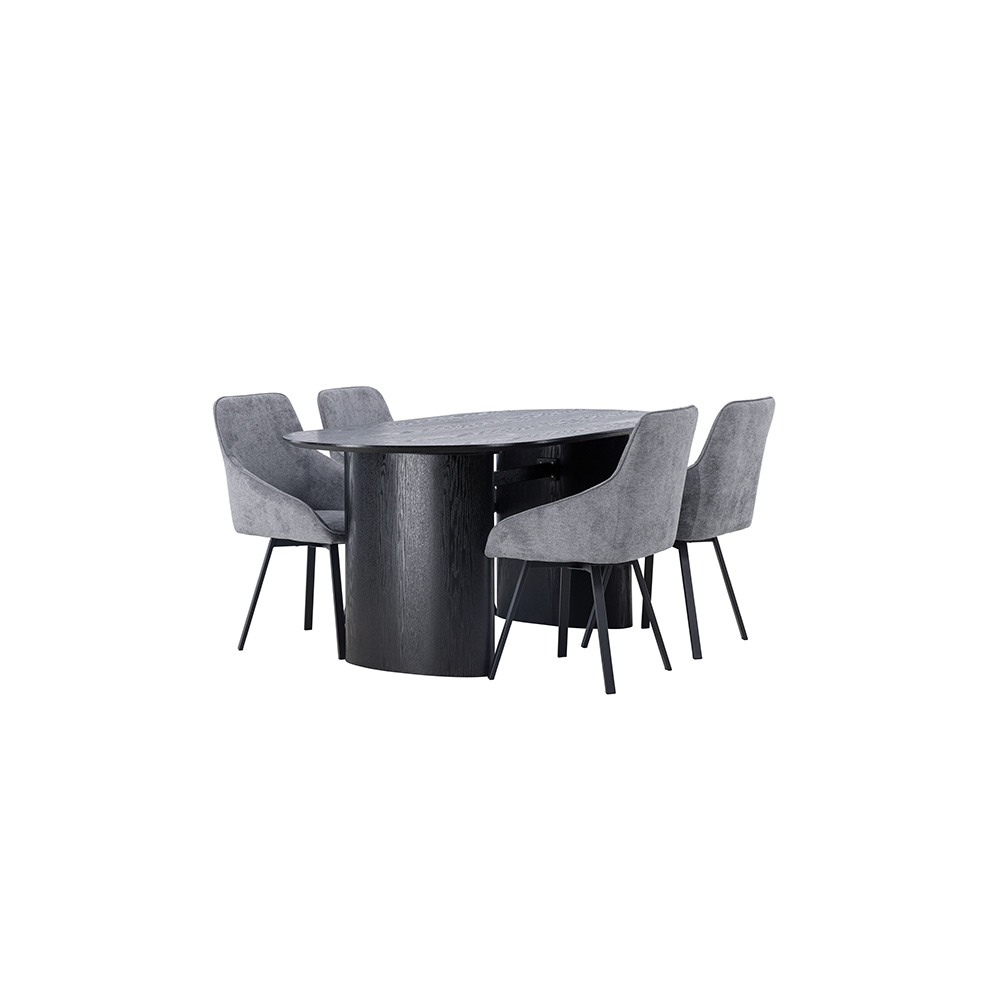 Spisegruppe Venture Home Isolde med 4 stk Rosie Stoler