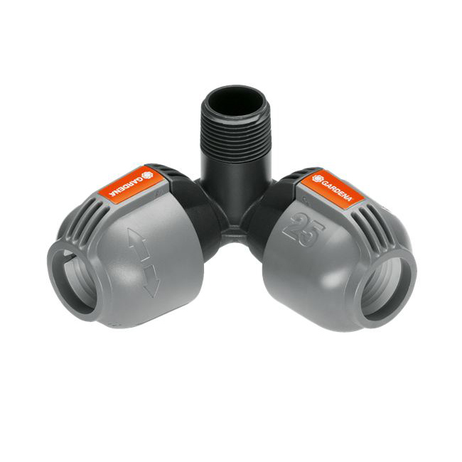Vinklet L-skjøt Gardena 25 mm x G 3/4 Hunngjenger