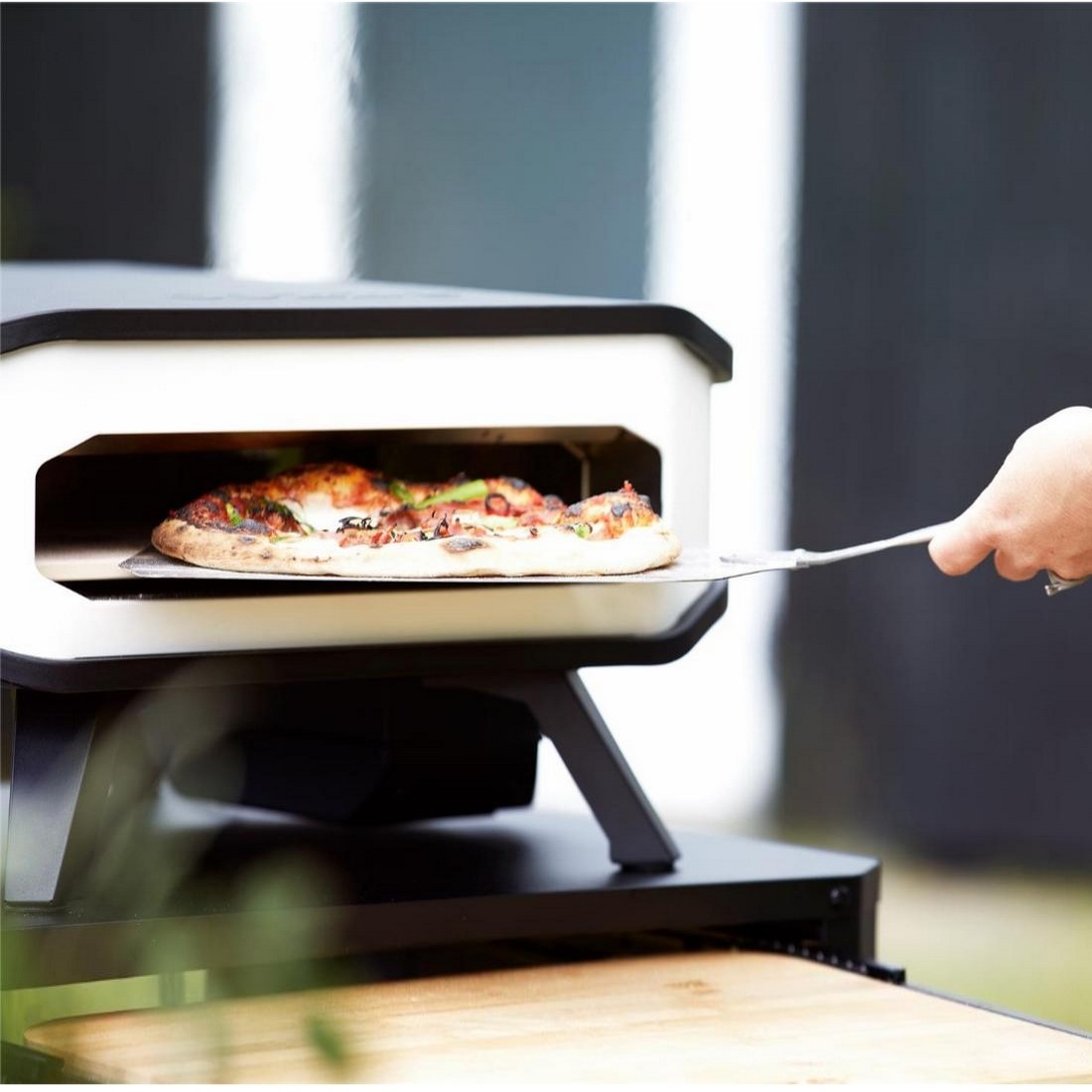 El-pizzaovn Cozze 13 tommer med Pizzastein og Frontdør