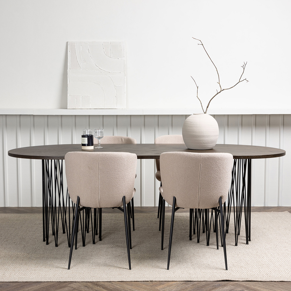 Spisegruppe Venture Home Stone med 4 Modesto Stoler