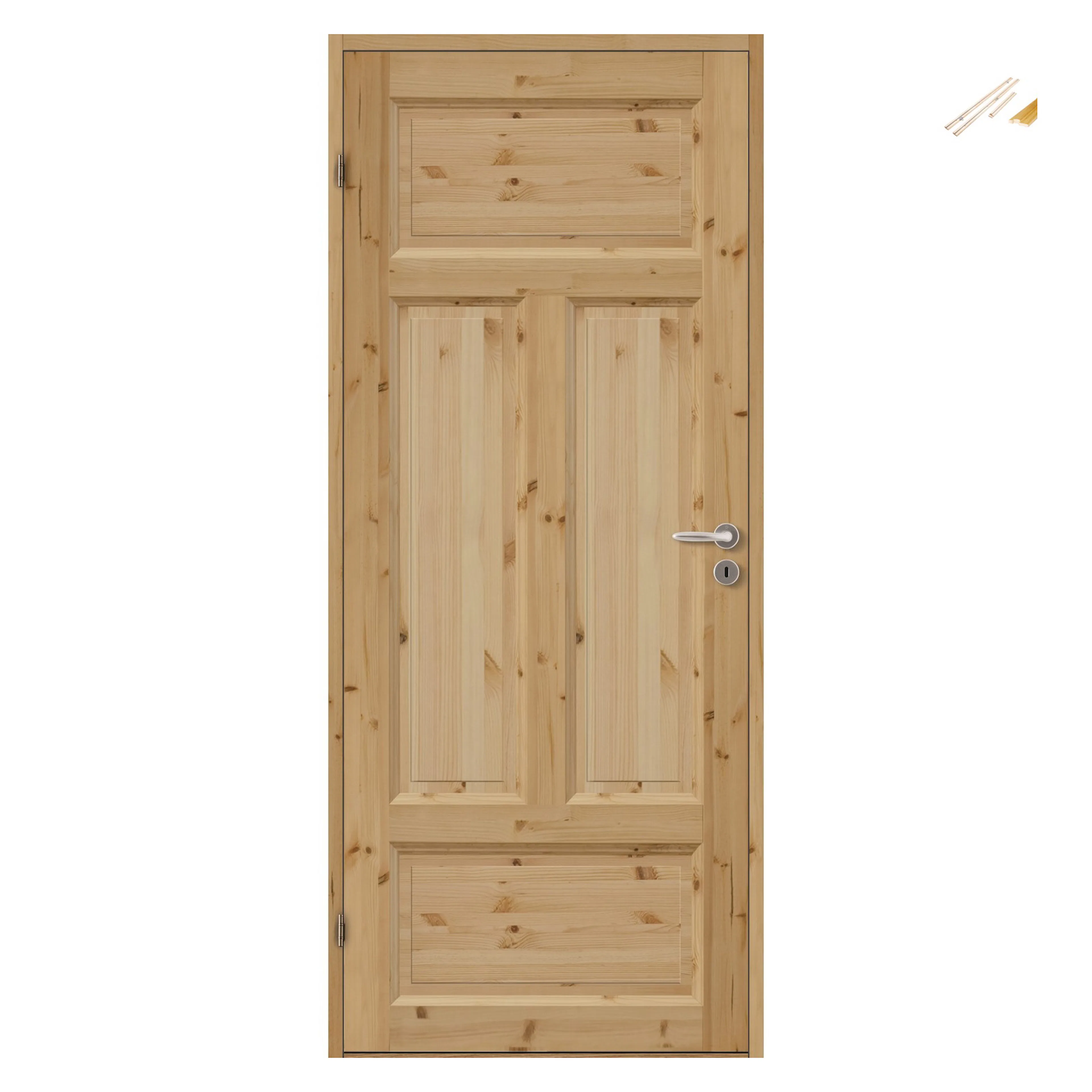 DØRBL ID BENTE 7X19 UBH med Karmsett BxH: 70x190 cm (dørbladmål: 62,5x184), Furu