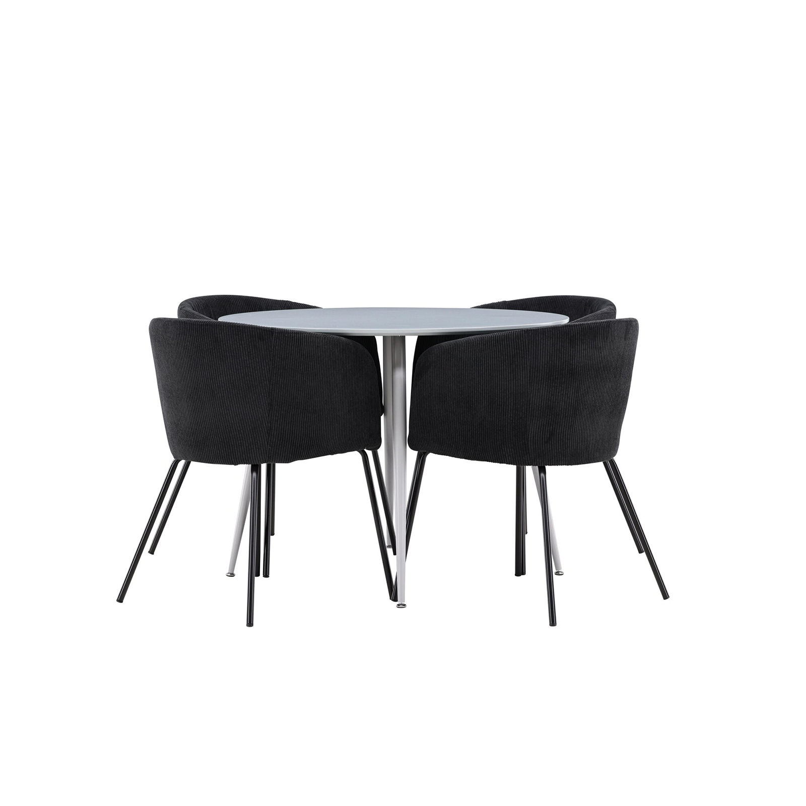 Spisegruppe Venture Home Plaza Ø100 med 4 stk Berit Stoler