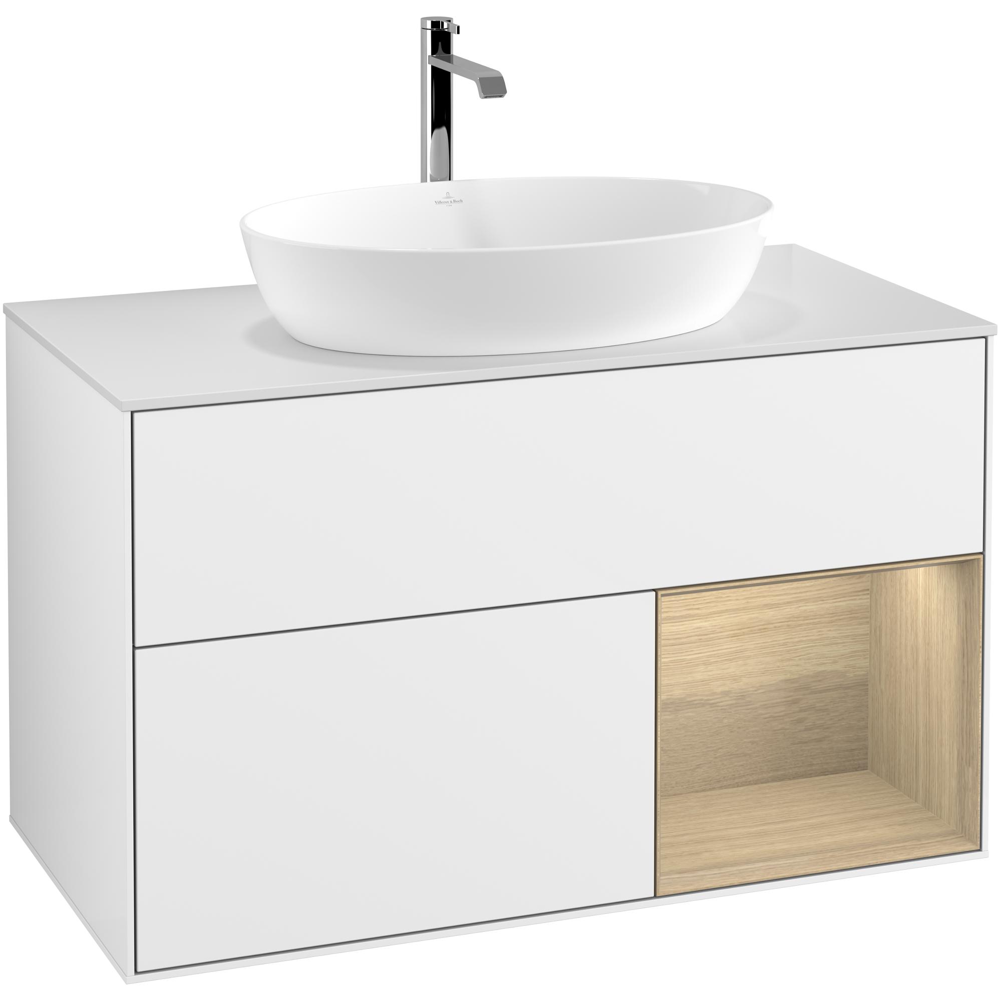 Tvättställsskåp Villeroy & Boch Finion med 2 Lådor Hylla och Bänkskiva för Fristående Tvättställ från Artis & Collaro
