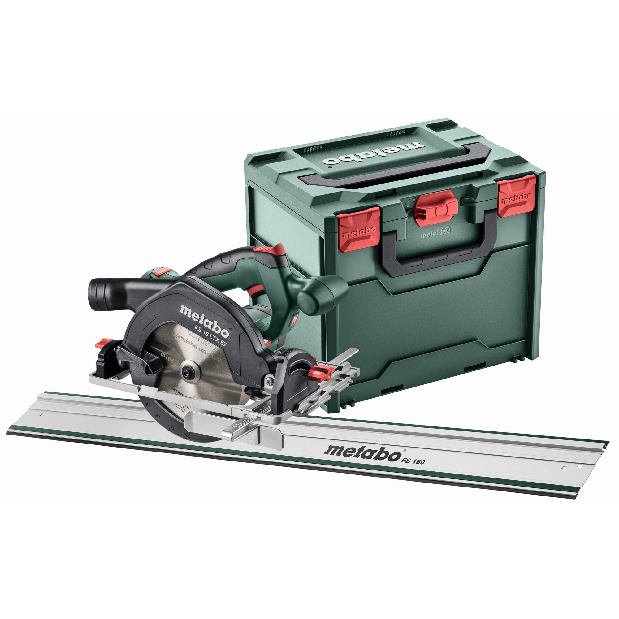 Sirkelsag Metabo KS 18 LTX 57 BL Solo MetaBox + FS 160 skinne