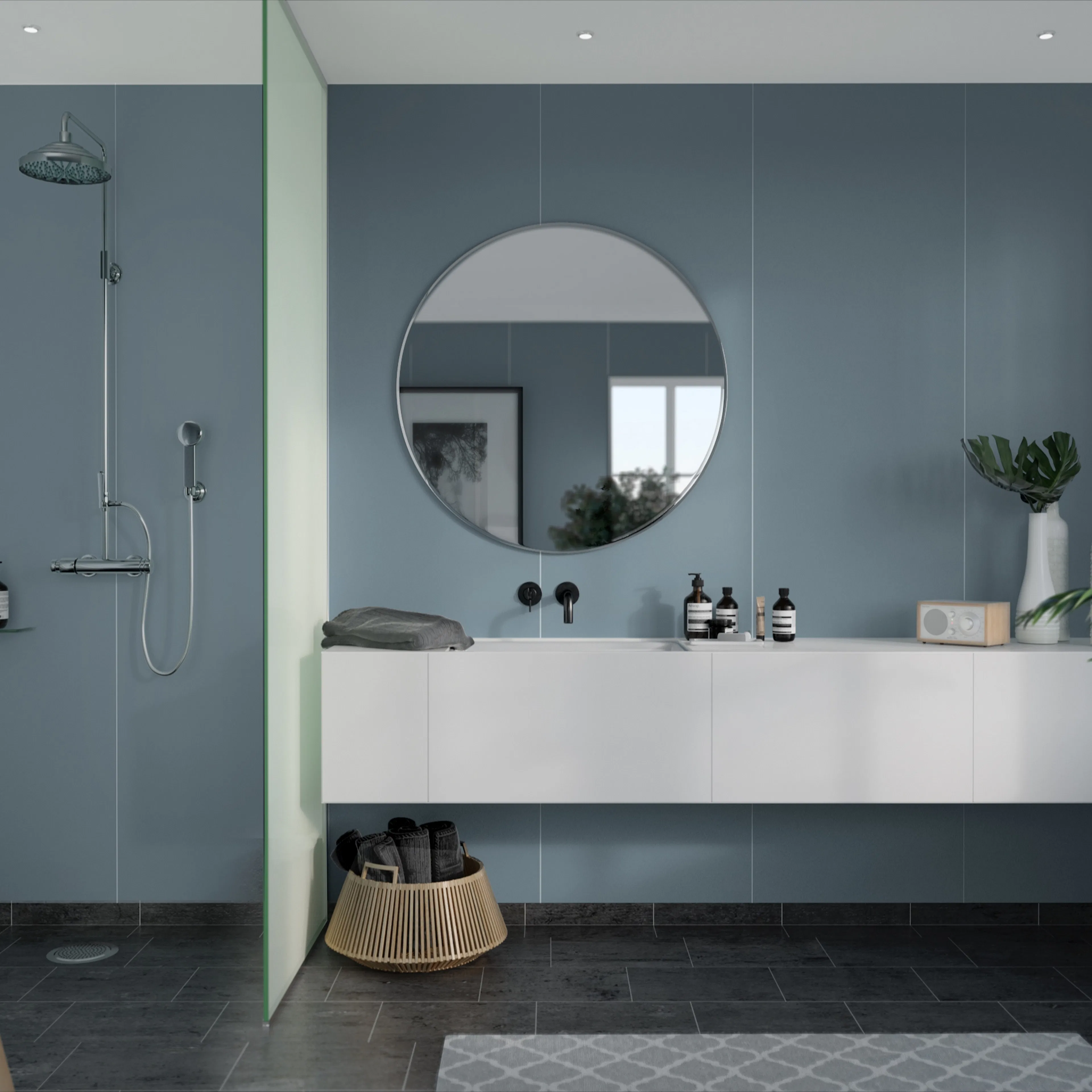 Baderomspanel Fibo 6274-M10 Dusty Blue