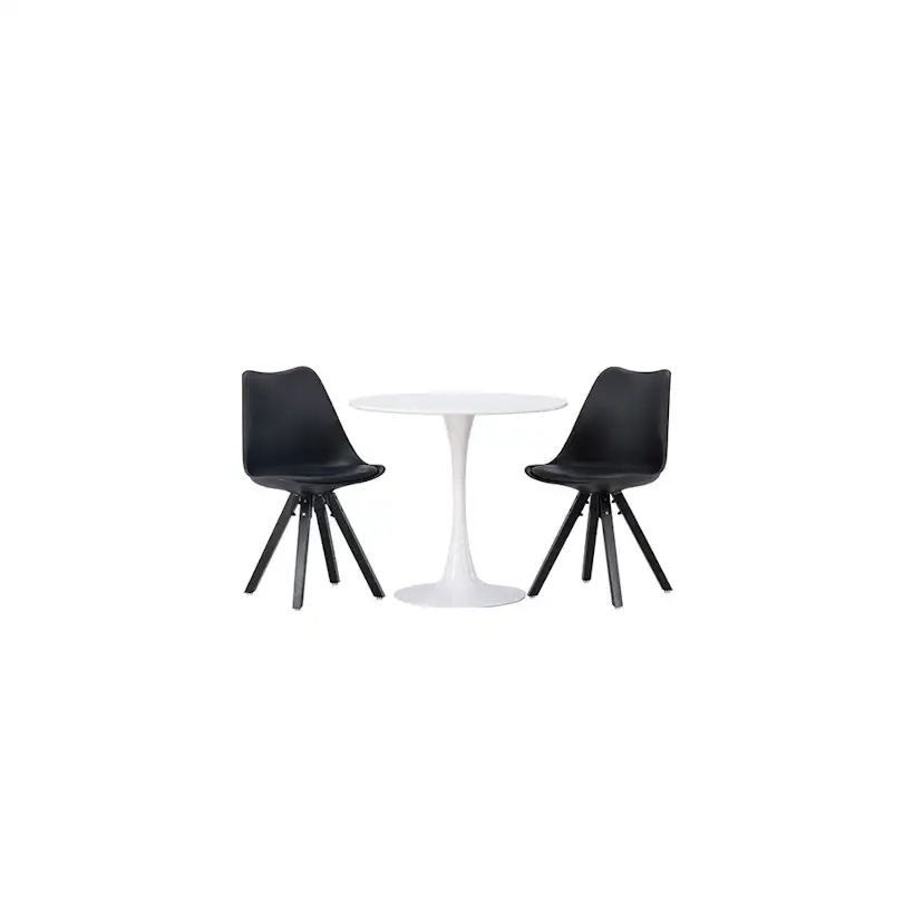 Spisegruppe Venture Home Hamden Ø80 cm med 2 stk Zeno Stoler