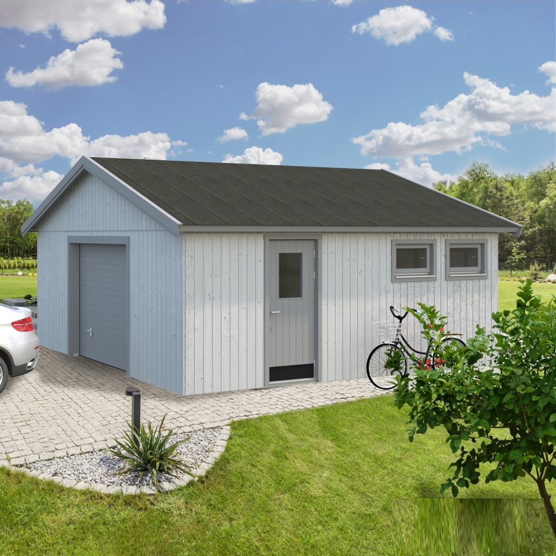 Garasje Palmako Andre 28,5 m2 m/Leddport