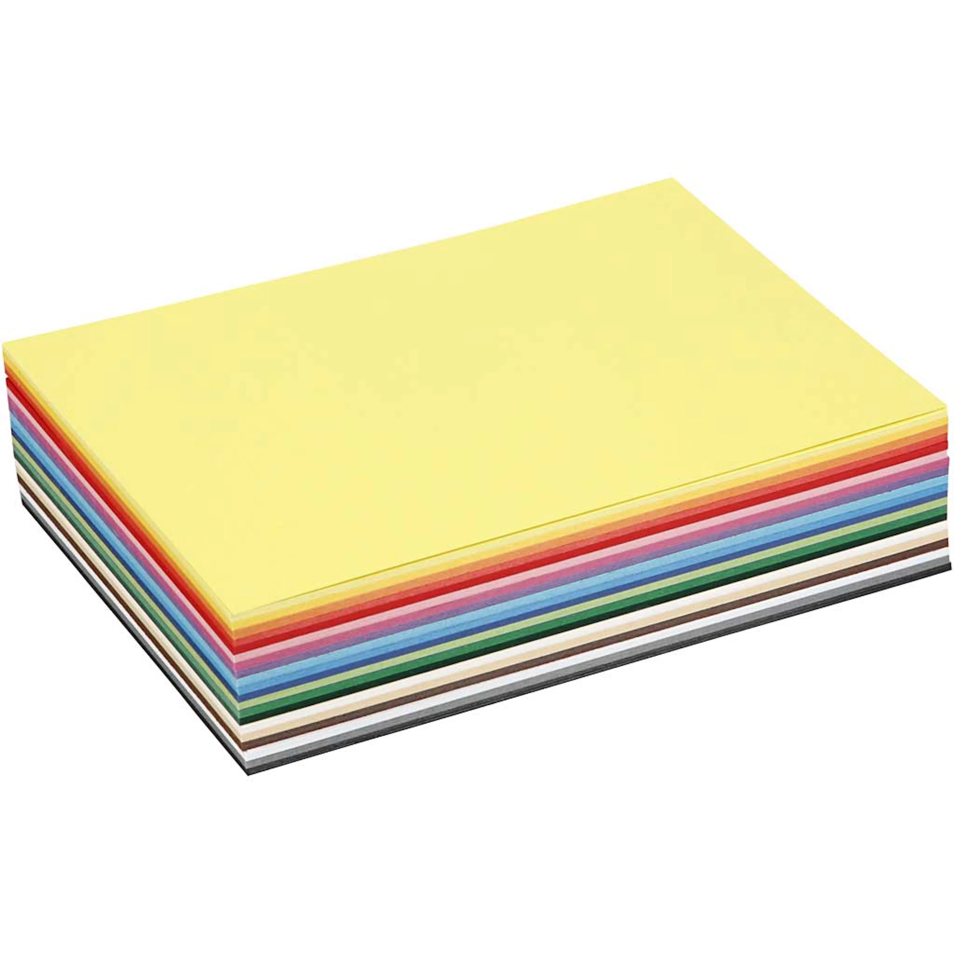 Creativ kartong, mixade färger, A5, 148x210 mm, 180 g, 60 mi 60 st