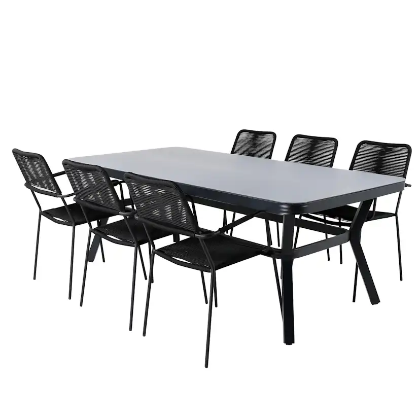 Spisegruppe Venture Home Vyn med 6 Lumi Spisestoler