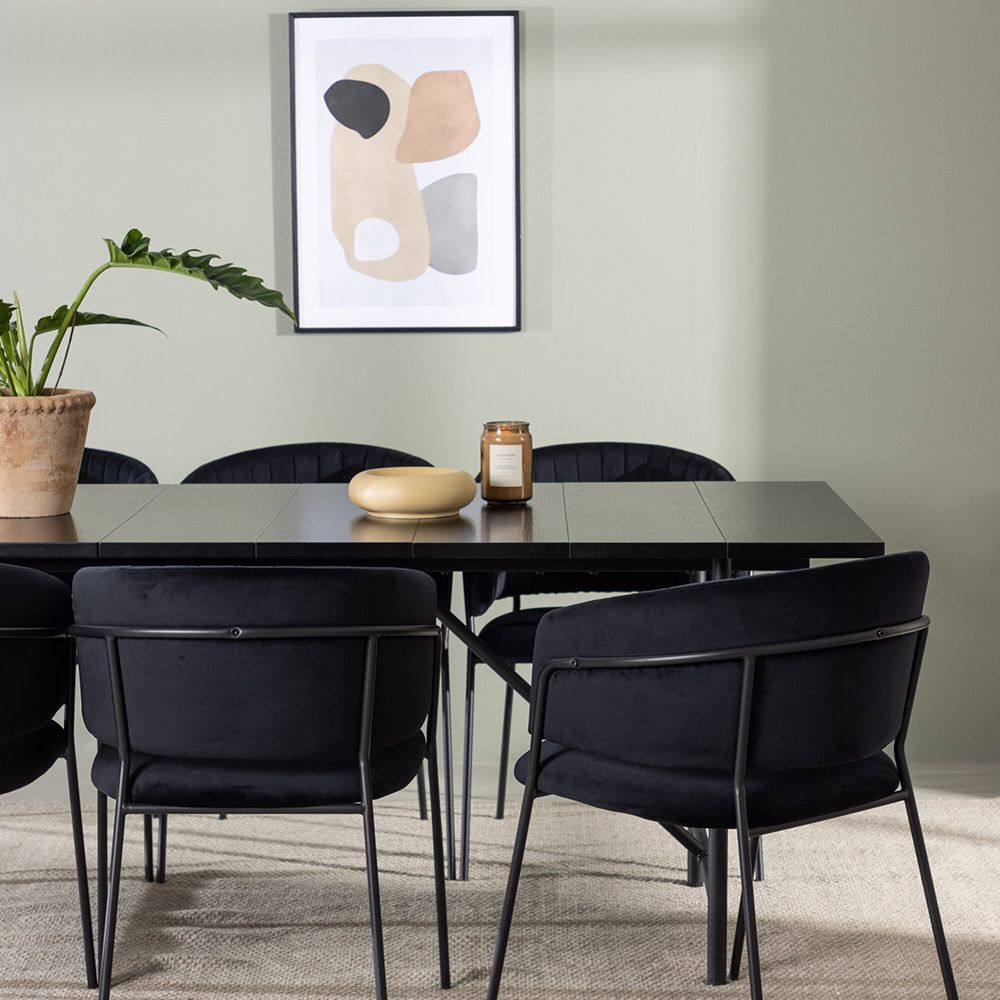 Spisegruppe Venture Home Astrid med 6 Selma Stoler