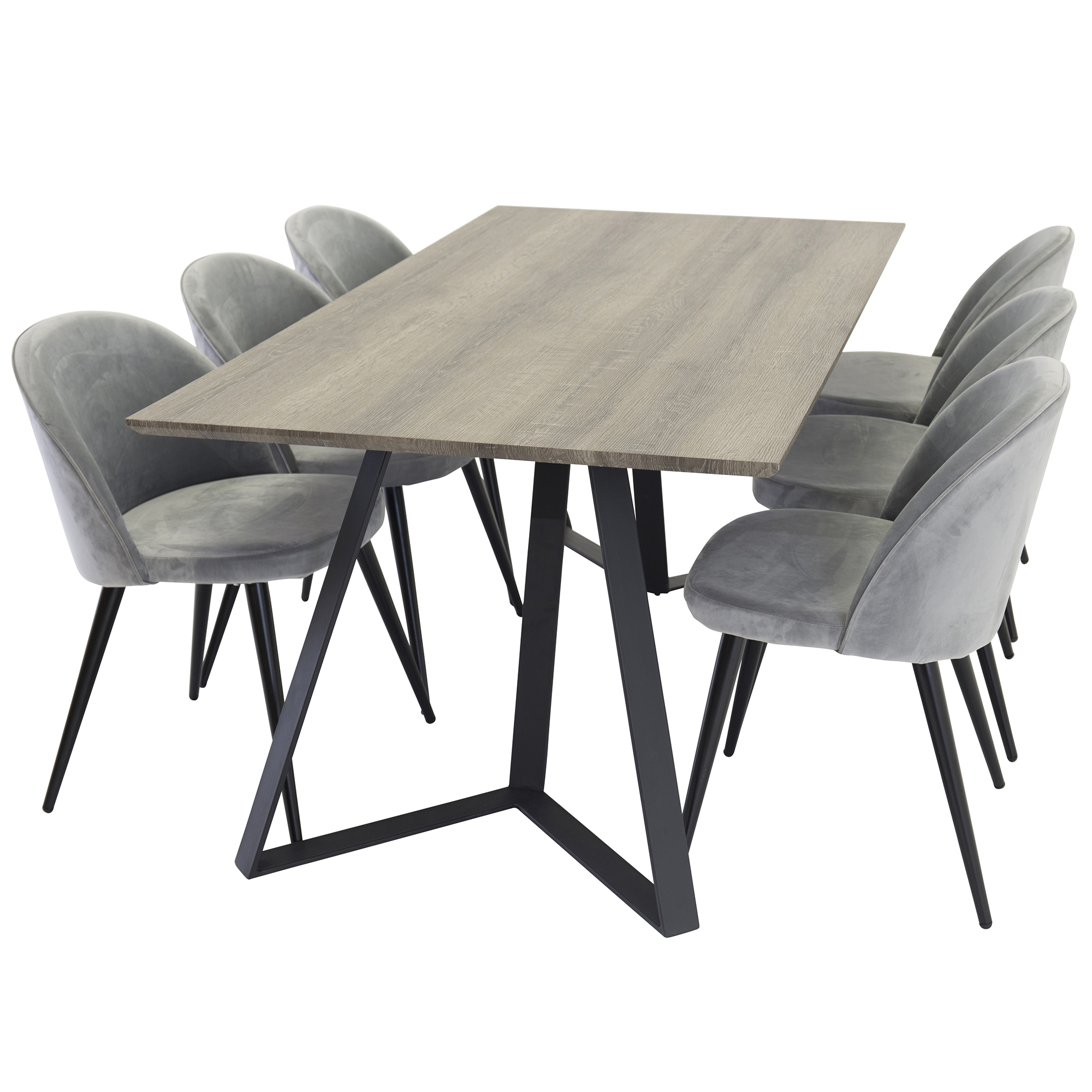 Spisegruppe Venture Home Madde med 6 Valentina Stoler