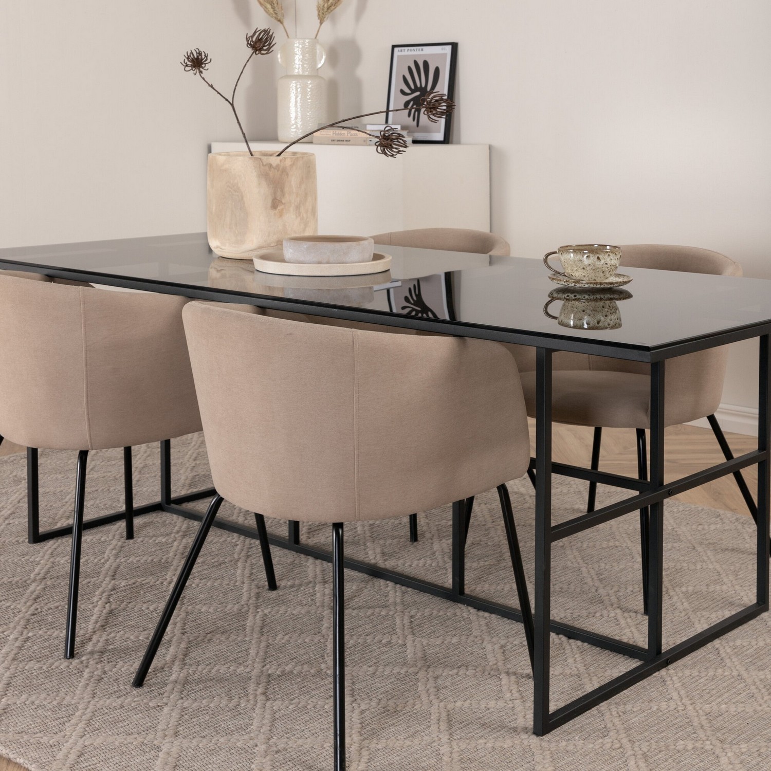 Spisegruppe Venture Home Lund Spisebord og Bergen Spisestol