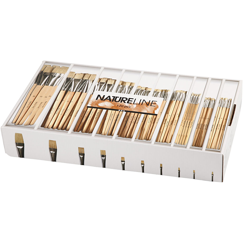 Pensler Creativ Company Natur Line Nr 00 0 1 2 4 8 12 14 20 22 Korte Skaft 120 Stk/1 Pk