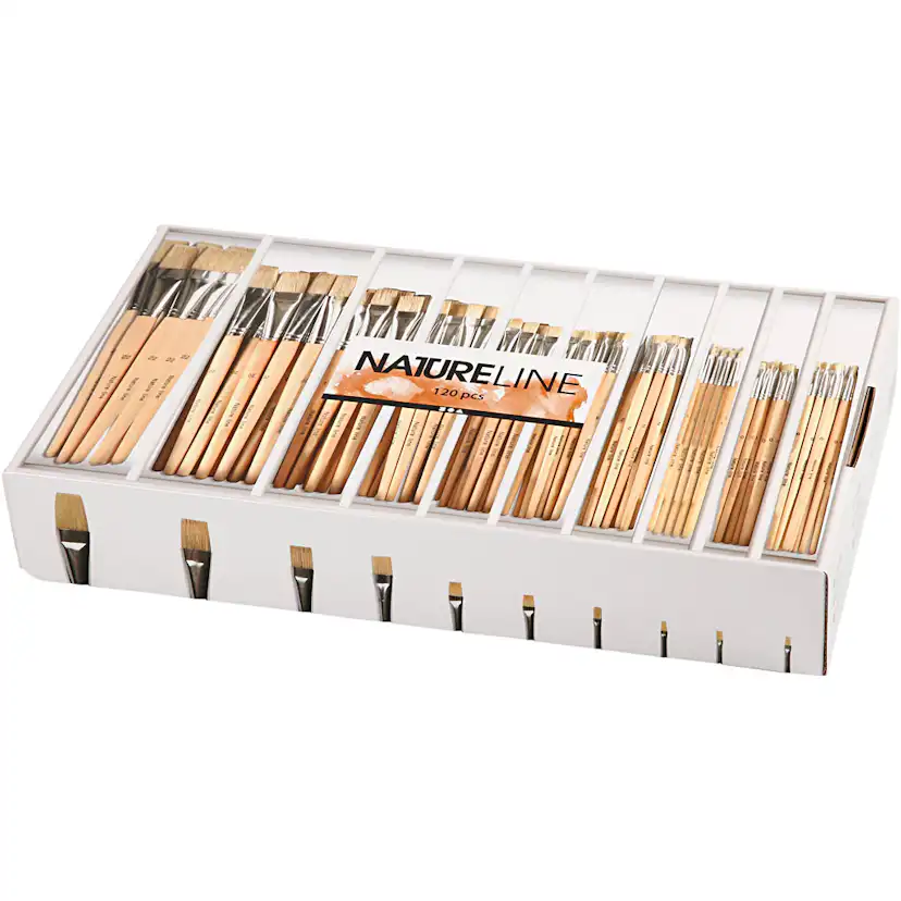 Pensler Creativ Company Natur Line Nr 00 0 1 2 4 8 12 14 20 22 Korte Skaft 120 Stk/1 Pk