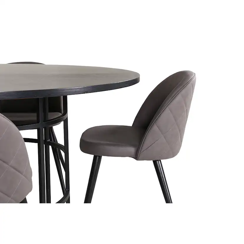 Spisegruppe furniture/fashion Copenhagen Ø140 cm med 4 Velvet Stoler