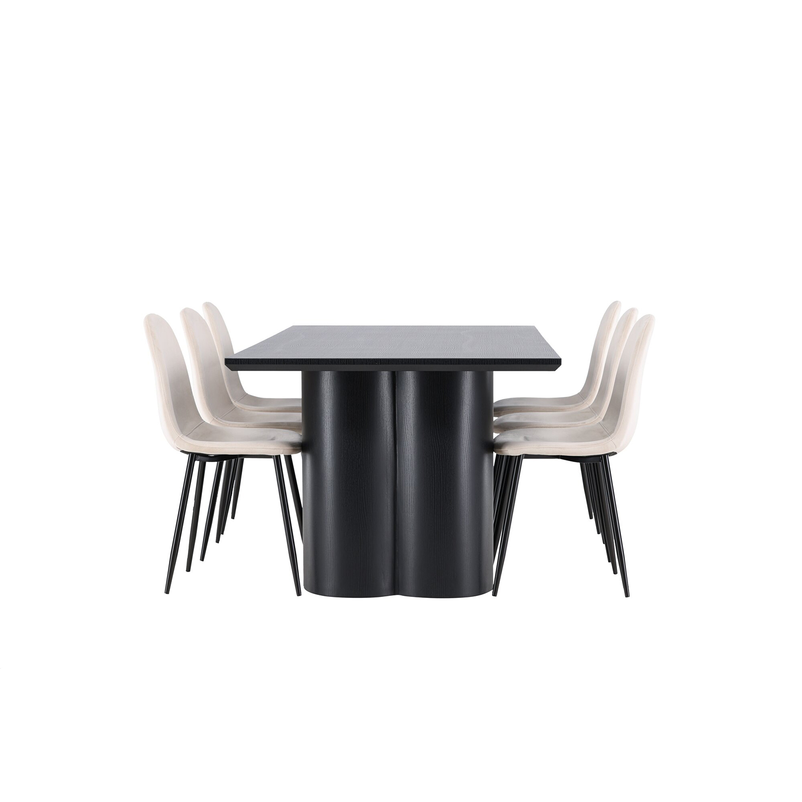 Spisegruppe Venture Home Olivia 210 med 6 stk Polar Stoler Fløyel