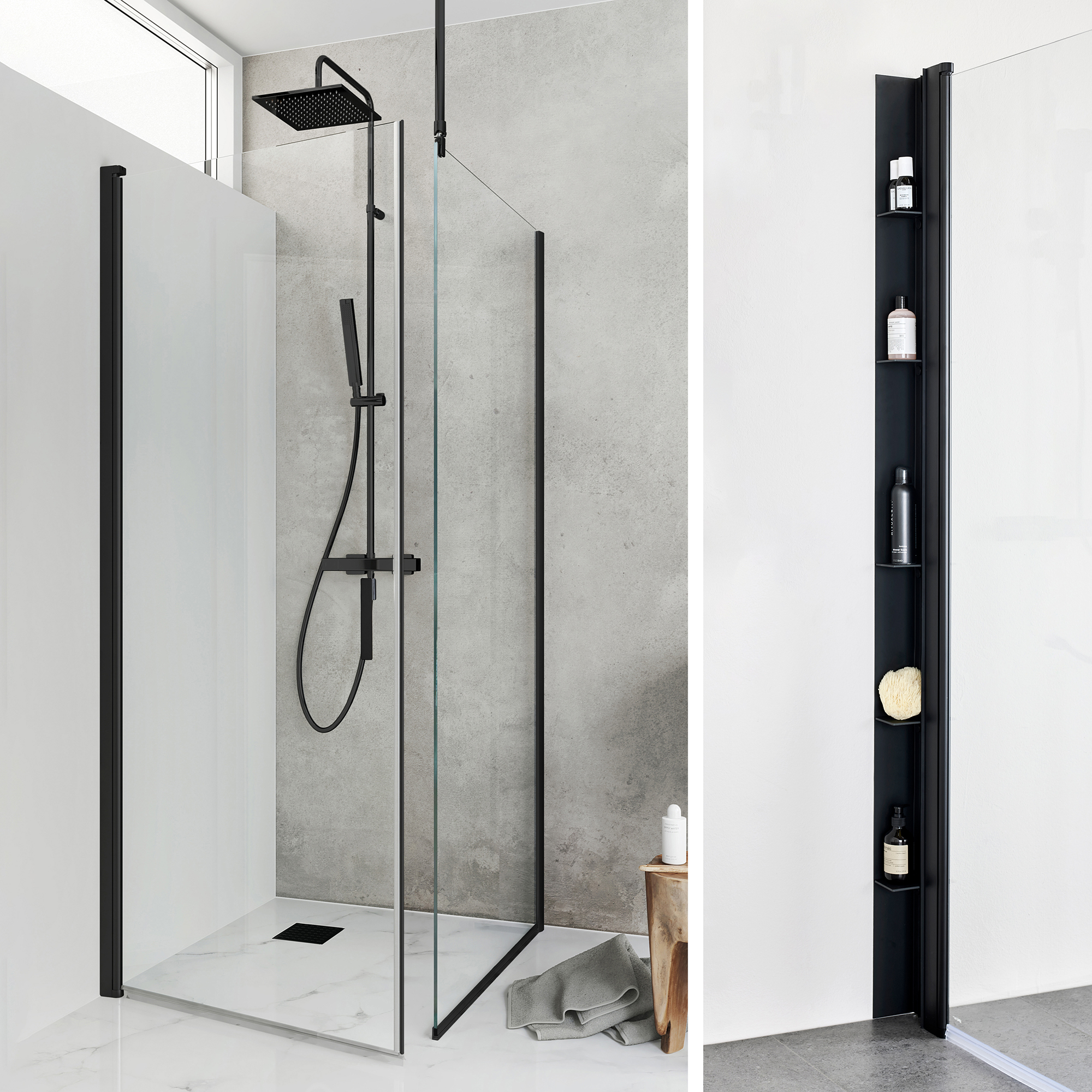 Duschpaket Hafa Duschhörn Igloo Pro ST med Duschhylla Place