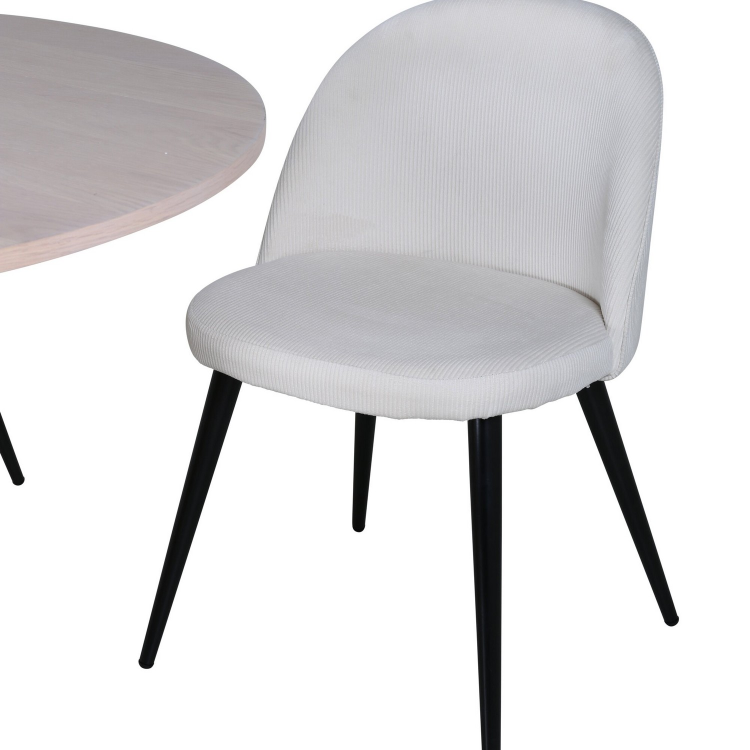 Spisegruppe Venture Home Bianca Rund Benhvit med 4 Valentina Stoler
