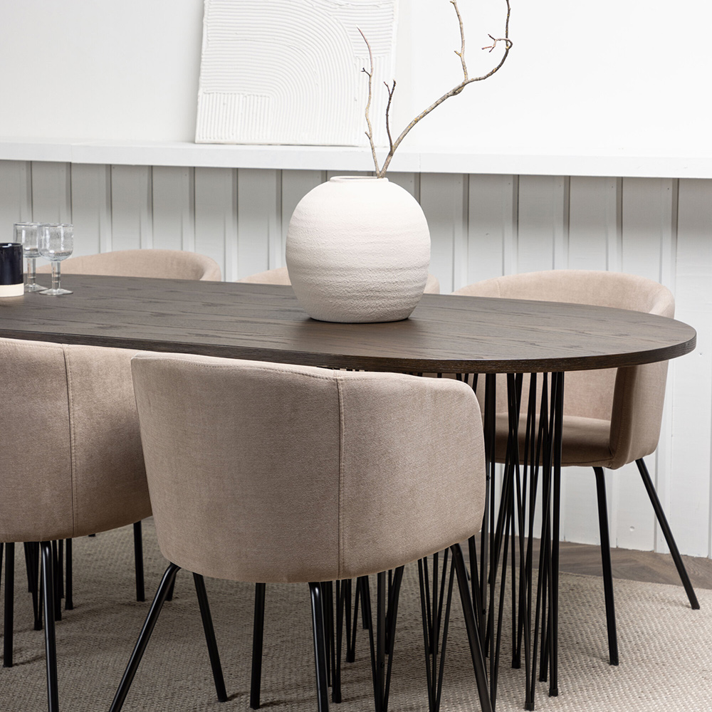 Spisegruppe furniture/fashion Stone med 6 Berit Stoler