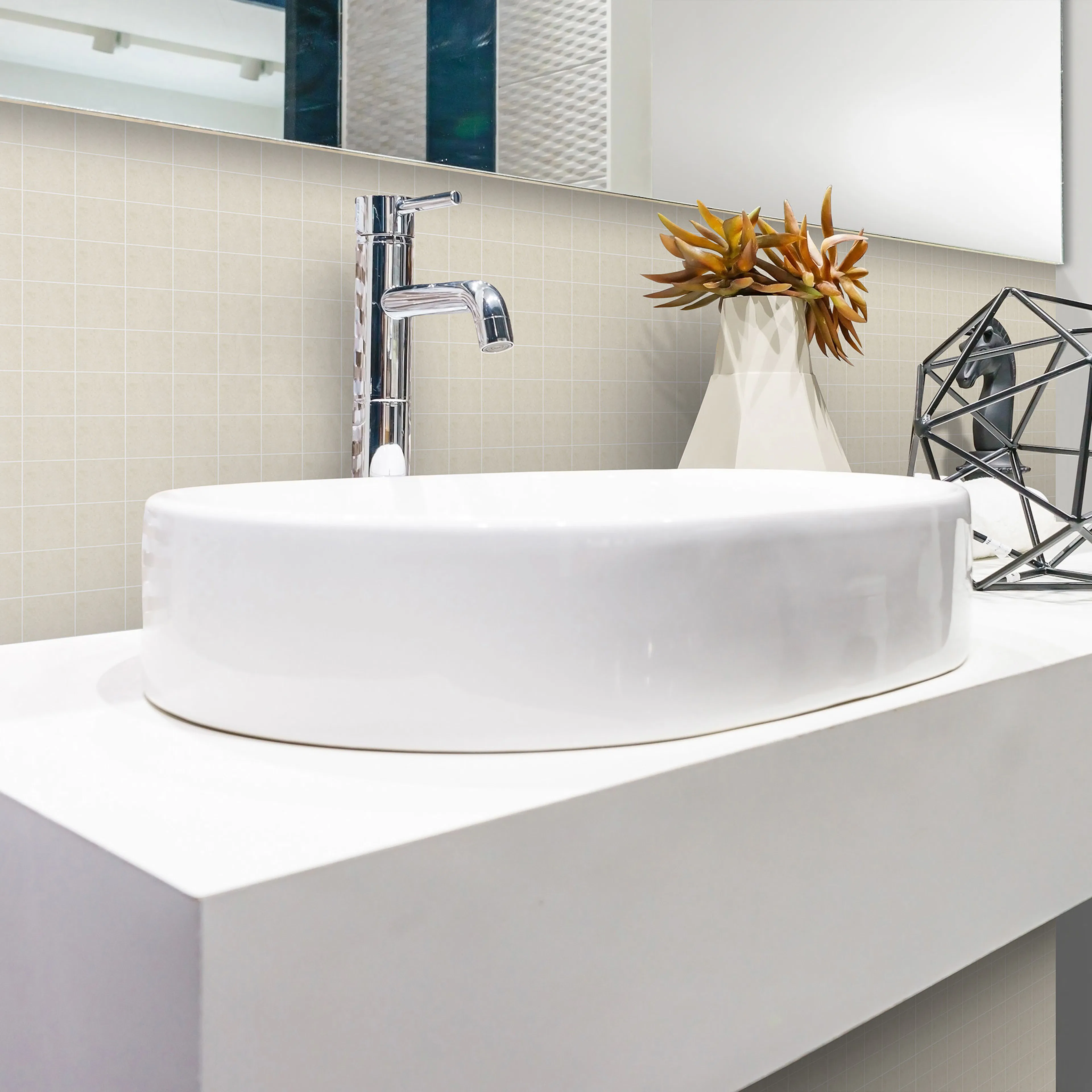 Klinkermosaik Arredo Archgres Marfill Beige  2,5x2,5 cm