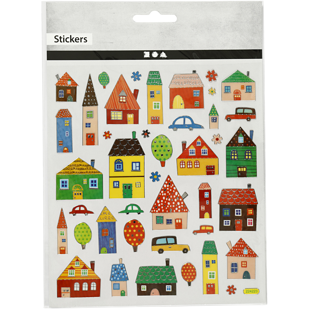 Klistremerker Creativ Company Byliv 15X16,5 cm