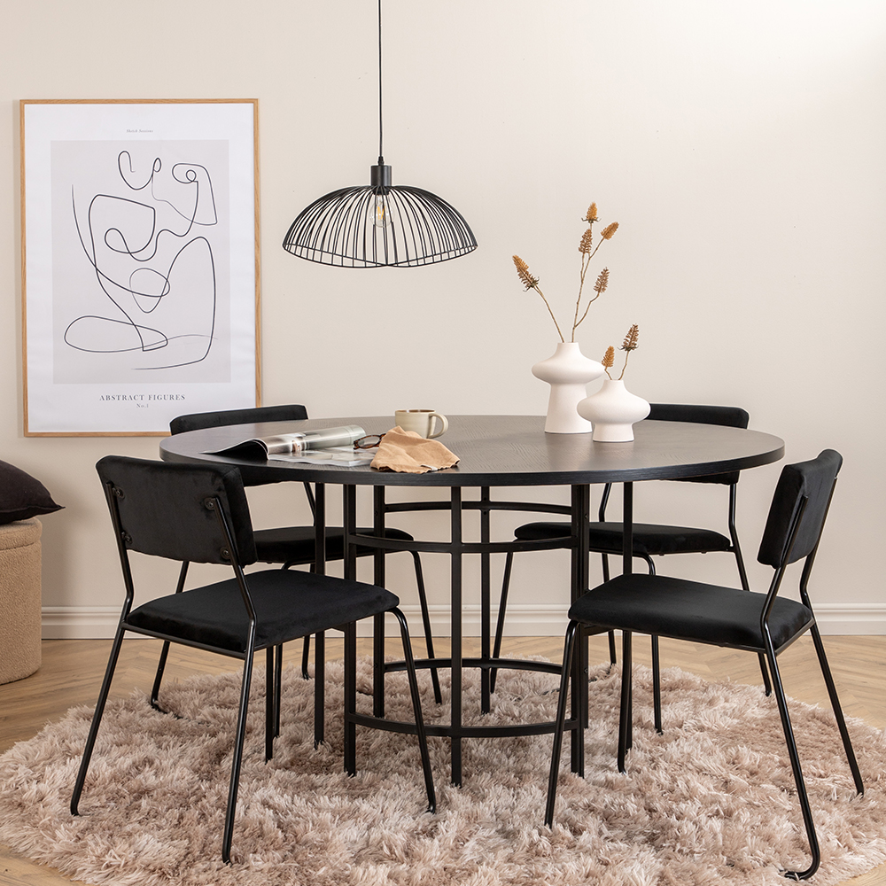 Spisegruppe furniture/fashion Copenhagen Ø140 cm med 4 Kenth Stoler