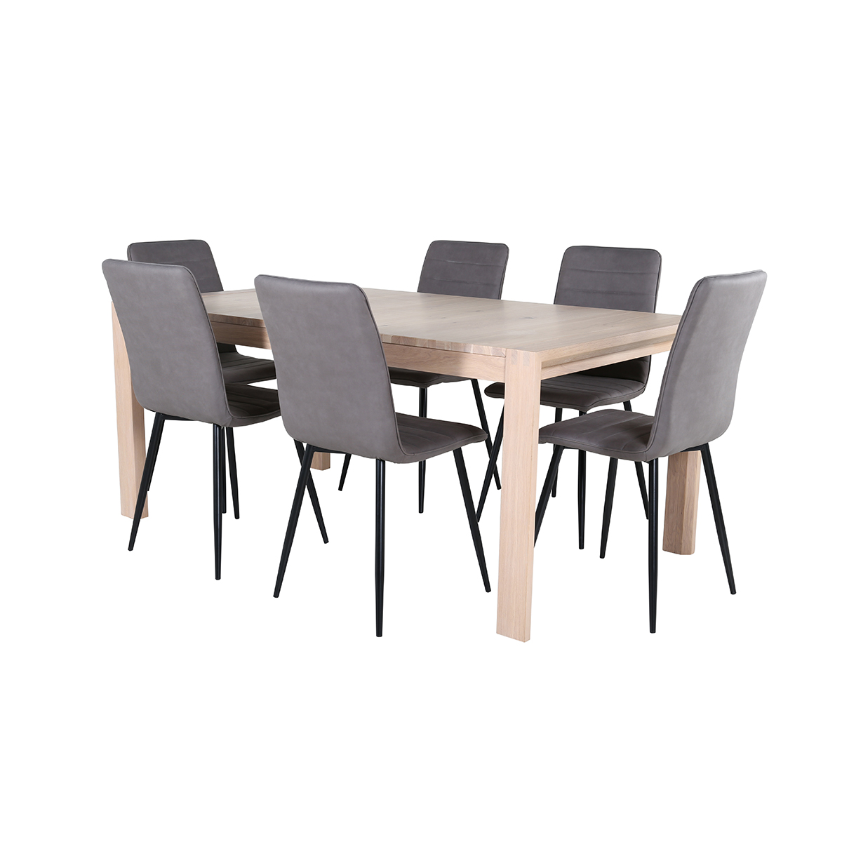 Spisegruppe Venture Home Shy med 6 Walerina Stoler Mikrofiber