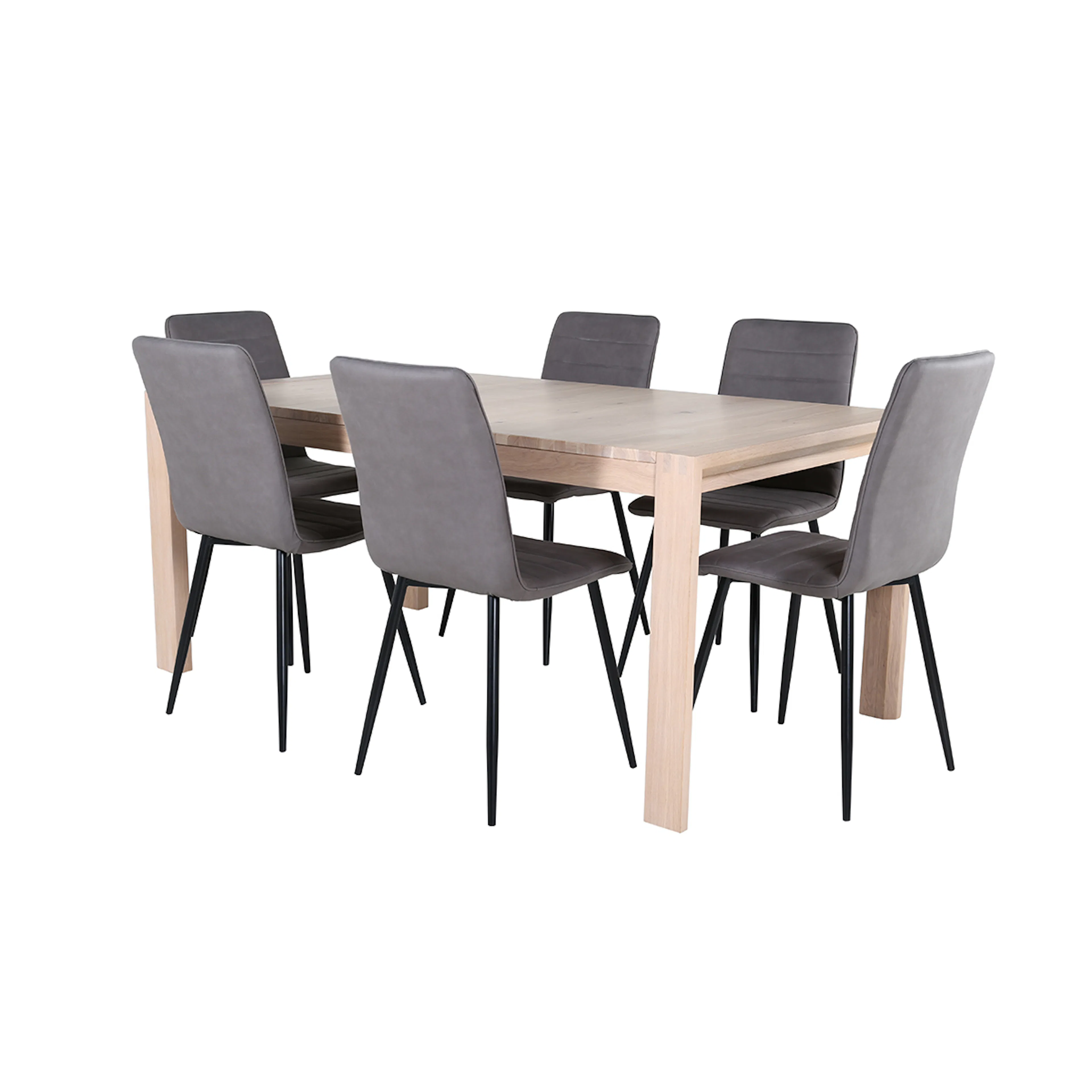 Spisegruppe Venture Home Shy med 6 Walerina Stoler Mikrofiber