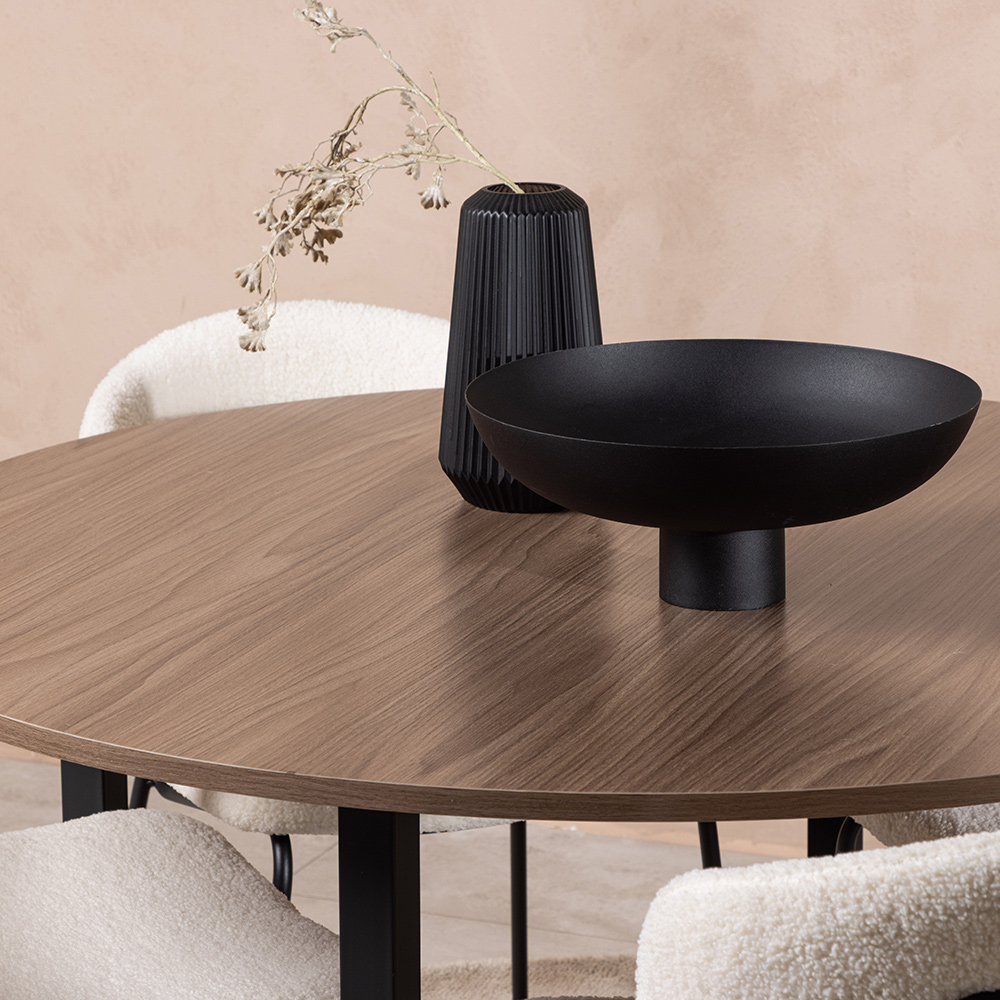 Spisegruppe Venture Home Durango Ø 120 cm med 4 Chico Stoler