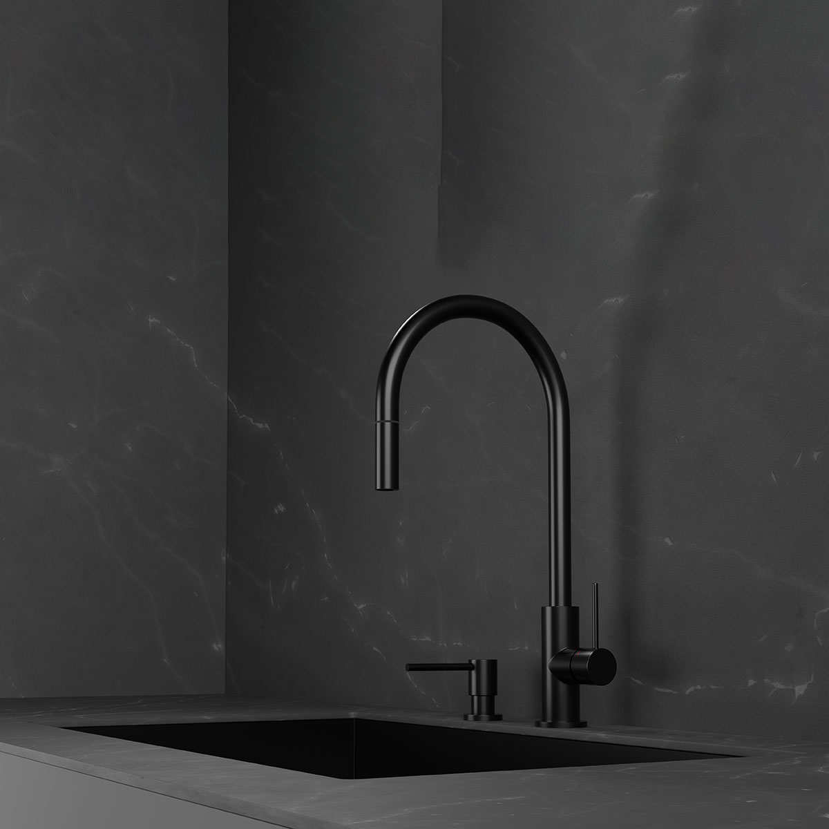 Köksblandare Scandtap Steel Accent Shadow D med Diskmaskinsa Shadow Med Oppvaskmaskinavstengning