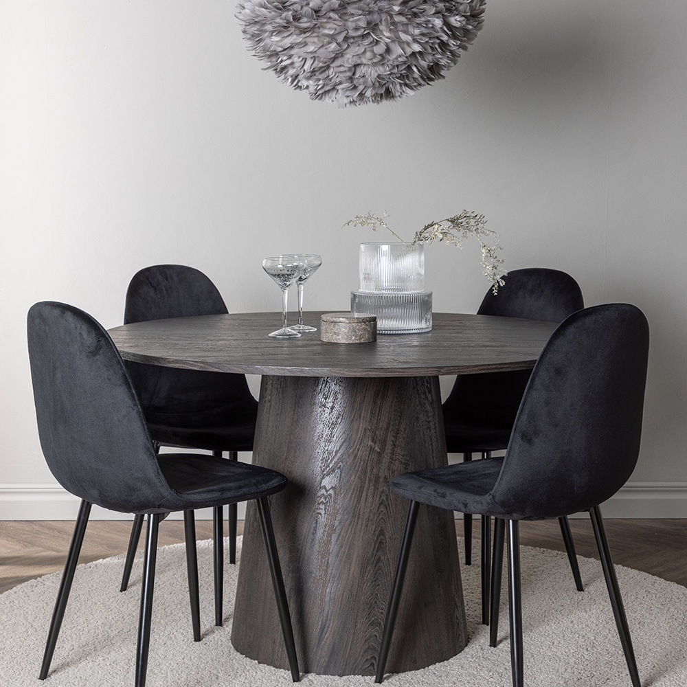 Spisegruppe Venture Home Lanzo Ø120 cm med 4 stk Polar Stoler