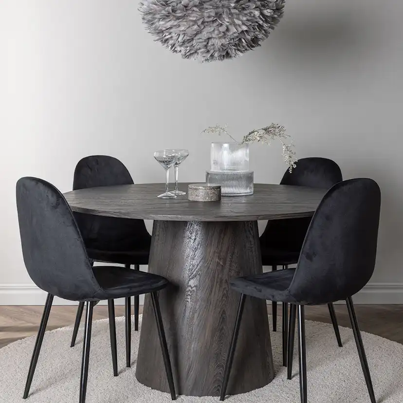 Spisegruppe Venture Home Lanzo Ø120 cm med 4 stk Polar Stoler