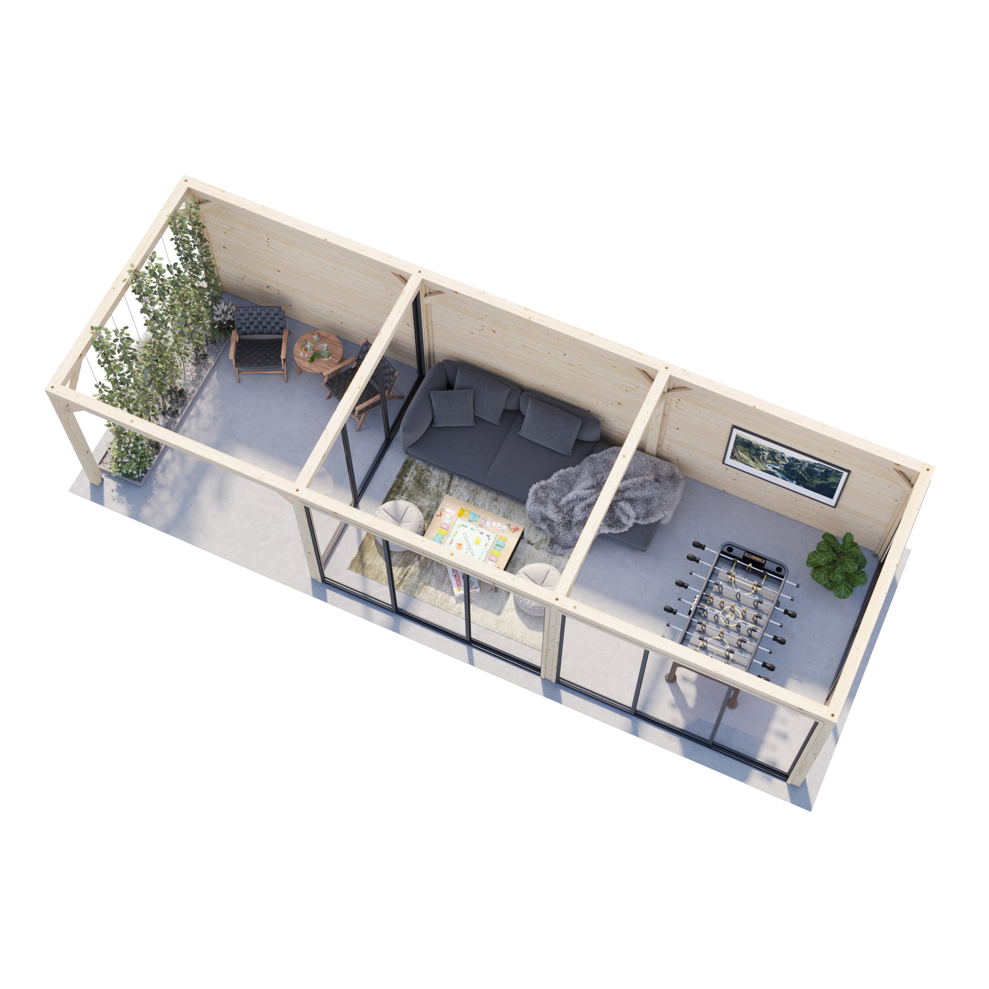 Hagestue Palmako Lenna 24,9 m2 Set 418 Slide