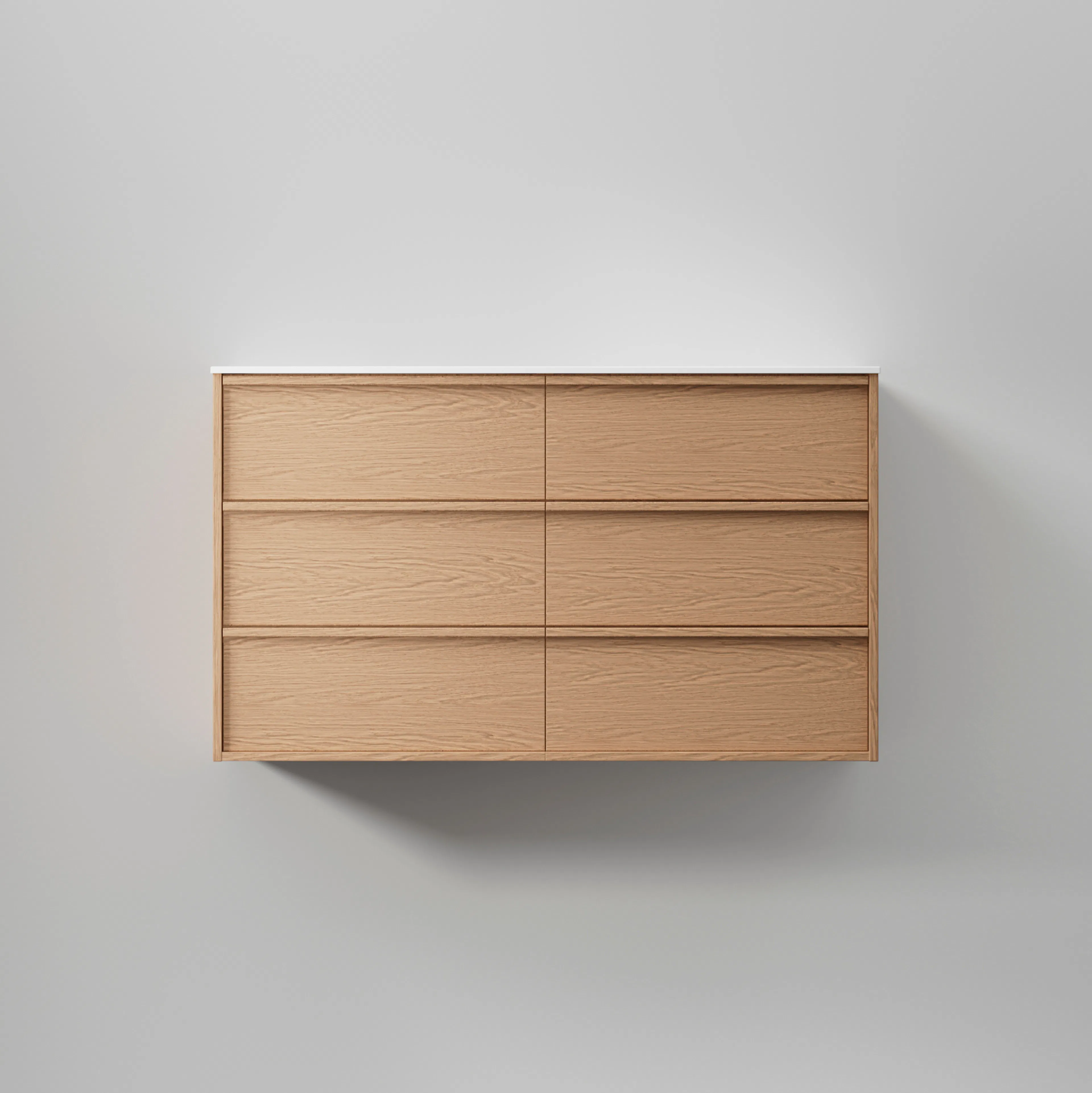 Kommod Terra Carve 120 D, Natural Oak, 6 Lådor Färg: Natural Oak, Bredd: 1200 mm