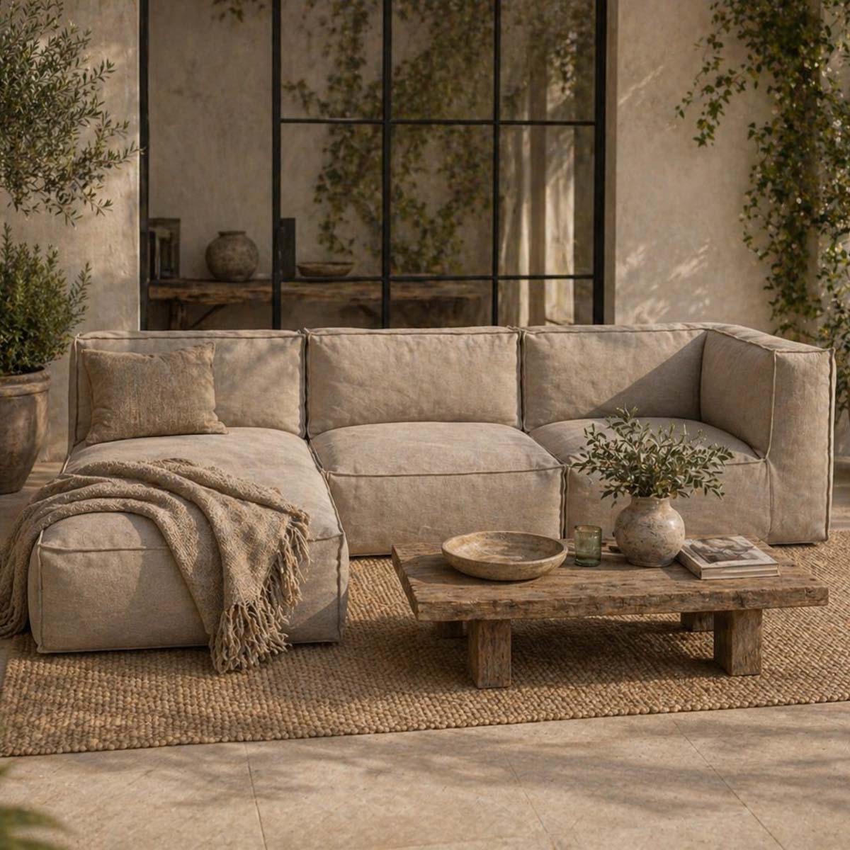 Lounge Lenestol Jabo Visby Olefin Hjørne 95x95x80cm