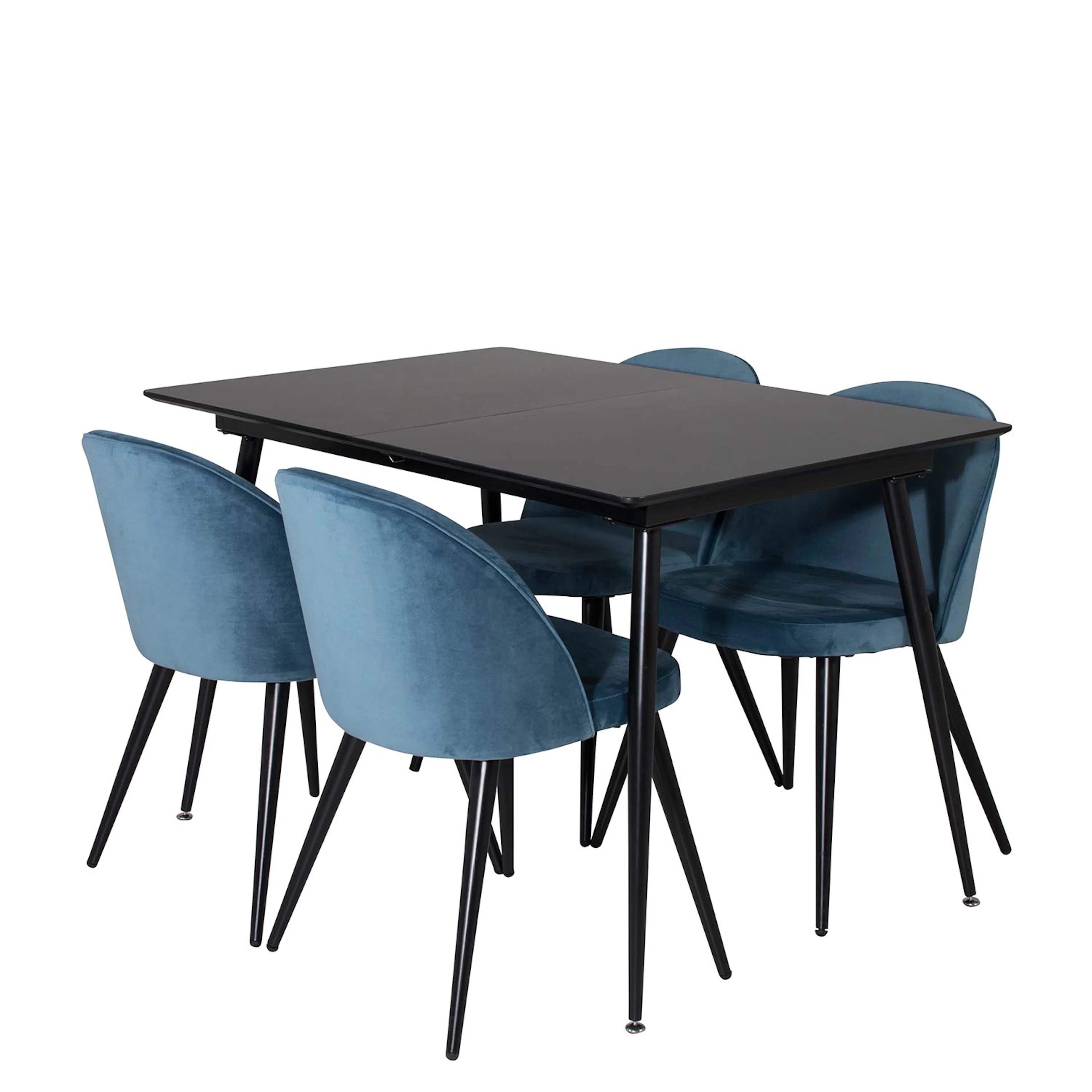 Spisegruppe Venture Home Silvia med Innleggsplate og 4 Valentina Stoler