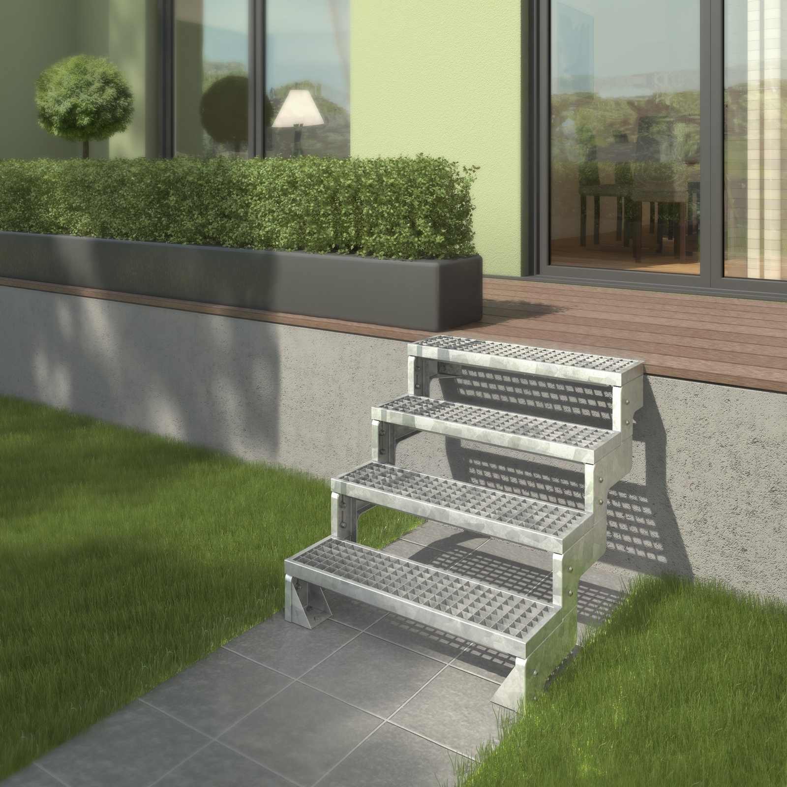 Hagetrapp Dolle Gardentop Gittertrinn uten Rekkverk