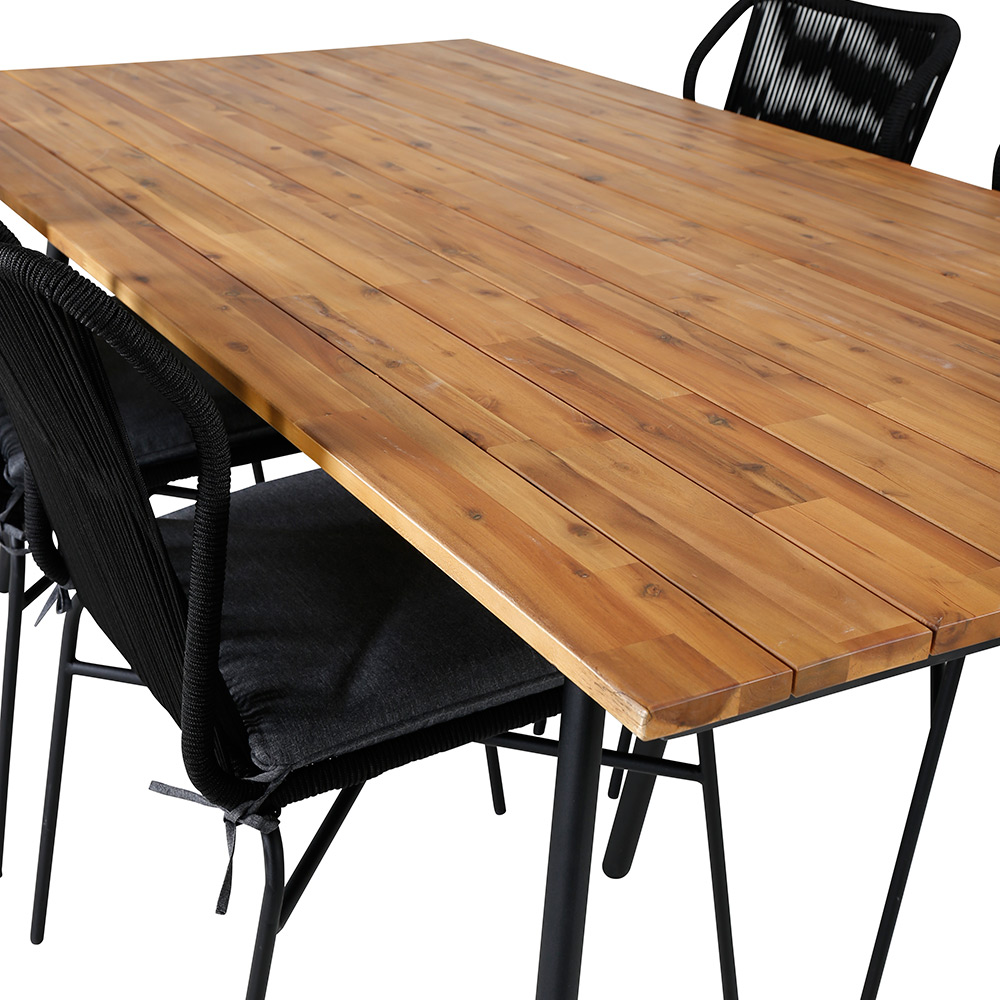 Spisegruppe Venture Home Chane med 4 Julle Stablebare Spisestoler