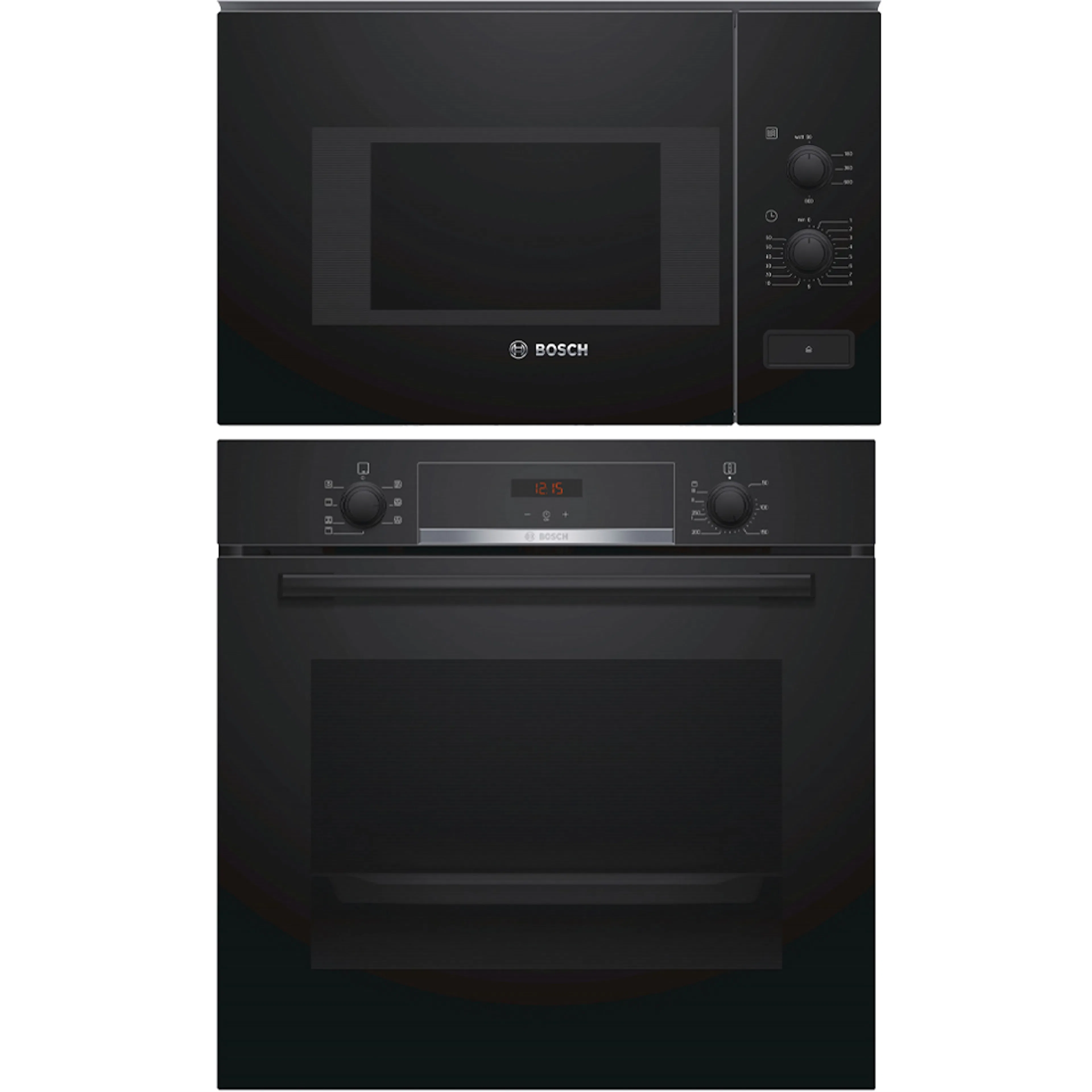 Ovn- og Mikrobølgepakke Bosch HBA533BB0S + BFL520MB0 Serie 4 3D HotAir