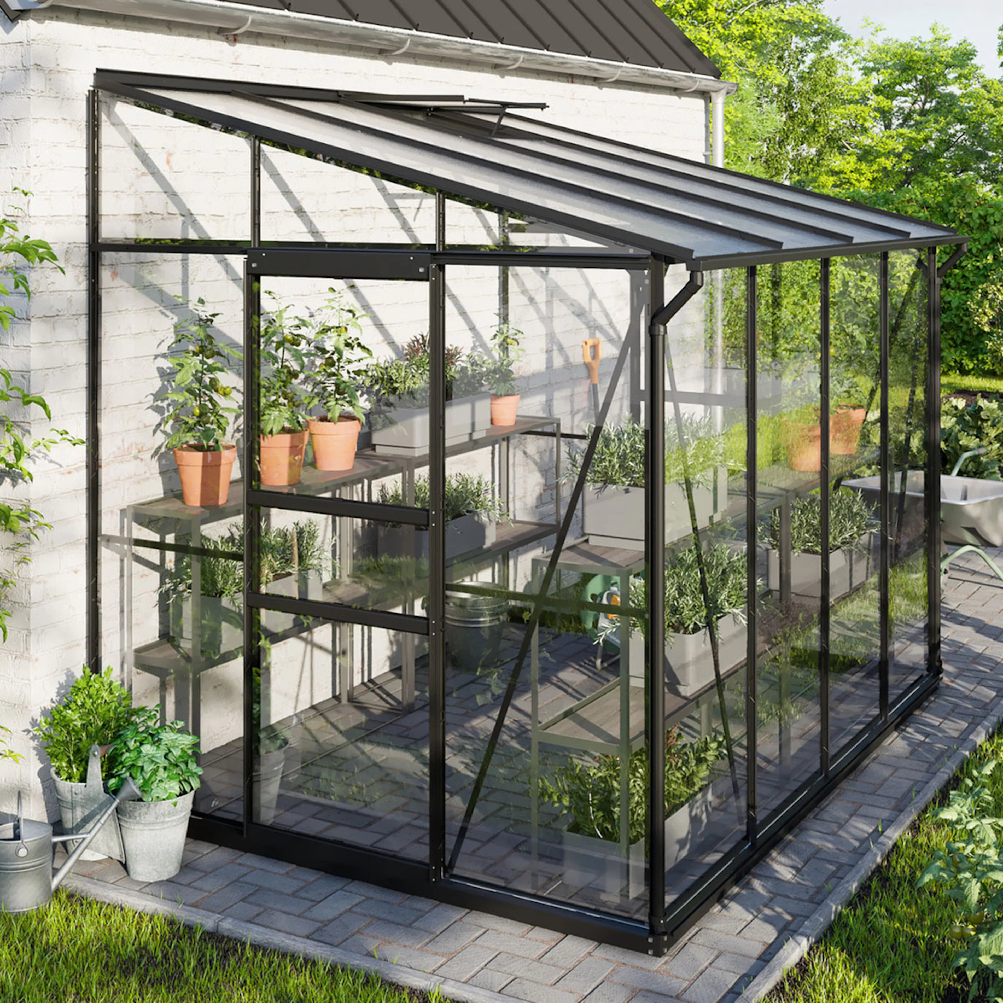 Frittstående Drivhus Vitavia Ida 5200 med Delt Glass & Polykarbonat